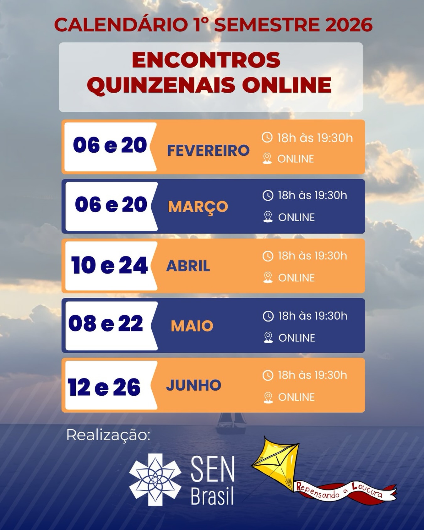 Os encontros online gratuitos do Repensando a Loucura & SEN Brasil estão de volta. 😍
Será um prazer te ver no nosso próximo encontro desta sexta-feira.
🗓 6 de fevereiro
⏱️ 18h às 19h30
Esses encontros são abertos as pessoas interessadas em explorar o tema das experiências espirituais e/ou anômalas.
A experiênciadora Maria Eugênia vai falar um pouco sobre sua experiência e conhecimento das energias.
“O fluir das energias na Nova Era.
Estamos vivendo um momento desafiador onde a frequência da terra vem sutilizando e sem conhecimento de como funcionamos acabamos por não utilizar nosso melhor recurso.
Conhecer como as energias externas influenciam nosso dia a dia nos traz autonomia para fluirmos melhor com mundo à nossa volta.”
Quer participar? Comente: EMERGENCIA que te enviaremos o link do zoom!