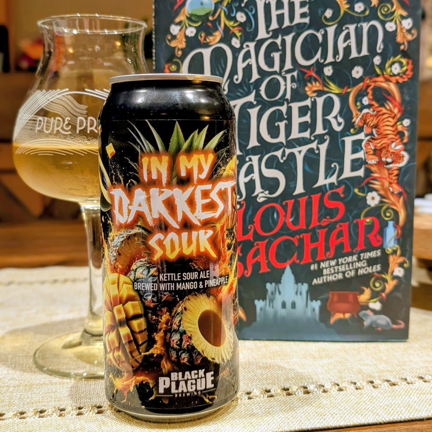 ILB the Book Club read its 43rd book: The Magician of Tiger Castle. The challenge is pairing the book with the right beer. Luckily, we still had a couple cans of In My Darkest Sour @blackplaguebrewing
#booksandbeer #beerstagram🍻 #beermeme #beeroftheday #bookstagram