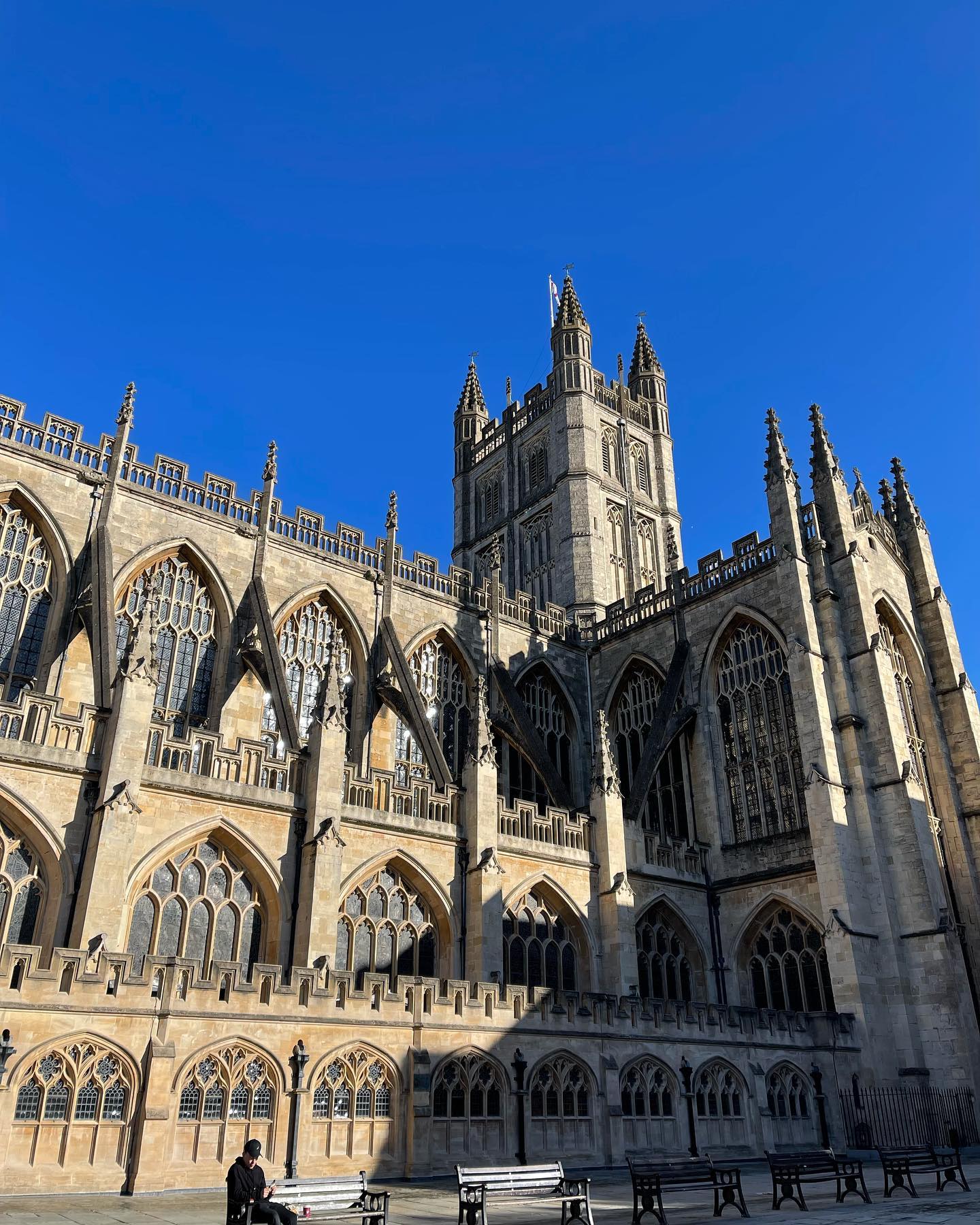 The winter sunshine on Bath Abbey. Amazing outside equally as stunning inside. Definitely worth a visit.