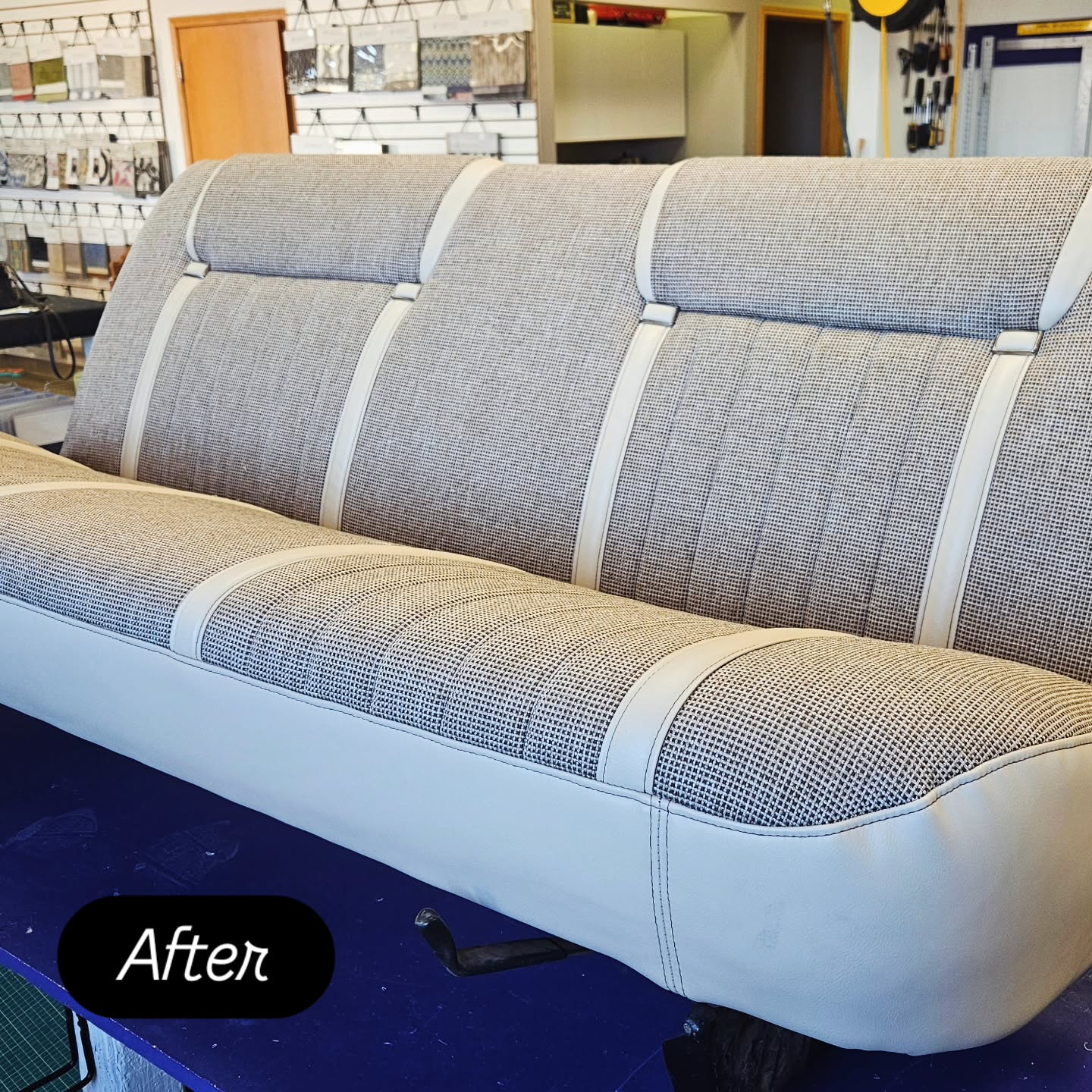 Before & After… or After & After?
👀
This classic truck bench seat just got a full reupholstery, using near-identical fabrics to the original—by design. The goal wasn’t to change the look, but to restore it properly.
New materials. Rebuilt internals. Clean stitching.
Same factory vibe. Same character. Zero shortcuts.
This is the kind of job where, if you can’t tell what changed at first glance, we did it right.
📍 Elegance Upholstery
🪡 Preservation-focused upholstery for vehicles that deserve it
#AutomotiveUpholstery #TruckBenchSeat #BeforeAndAfter #FactoryCorrect #ClassicTruck