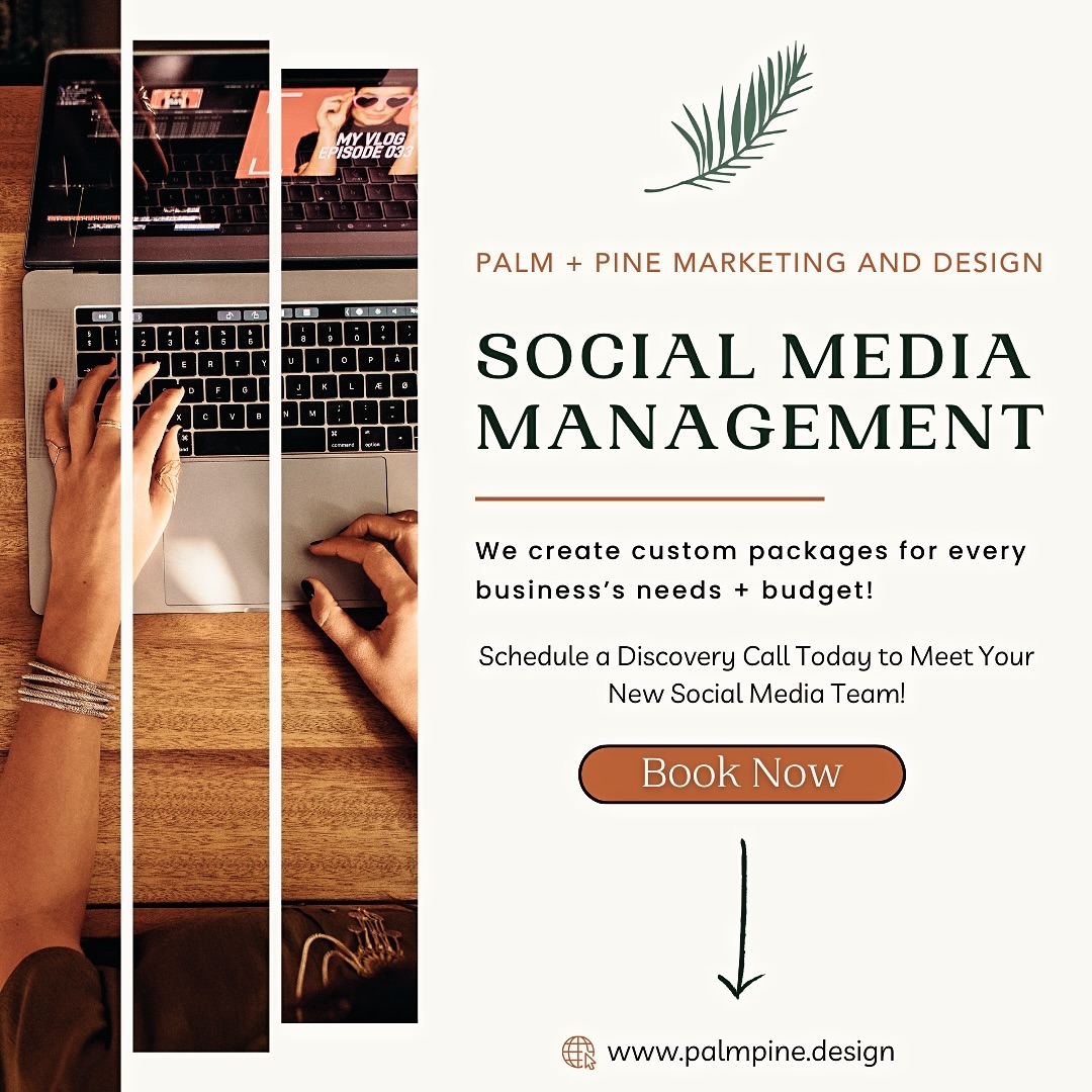 👩🏼💻 📱 Palm and Pine Marketing and Design offers the flexibility that you have been looking for!
🎉In addition to our premade packages, we offer custom packages to fit your business’s needs and budget.
🚨We are currently available to onboard 3 lucky businesses this month! Will you be one of them?
Visit the link in our bio to book your Discovery call! 🔗
🤝🏻 Our team can’t wait to meet you!
#SocialMedia #SocialMediaManager #Marketing #DigitalMarketing #MarketingHelp #Social #SMM #MarketingAssistant #Business #SmallBusiness #FemaleOwned #Maryland #MarylandMarketing #Content #GraphicDesign #Brand #Branding