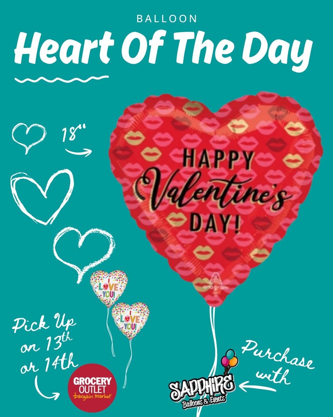 Today’s Heart of the Day is available for pre-sale 💘
Pre-order now and pick up at Mays Landing Grocery Outlet on February 13th or 14th, between 9am–6pm.
Limited quantities, fresh designs, and once pre-orders close—it’s gone.
Lock yours in and make Valentine’s Day easy.
📍 Pick-up location: Mays Landing Grocery Outlet
🕕 New Heart revealed every day at 6pm
#HeartOfTheDay
#ValentinesDayReady
#ShopLocalNJ
#MaysLanding
#ValentinesPreOrder
#BalloonLove
#SmallBusinessNJ
#ValentinesVibes