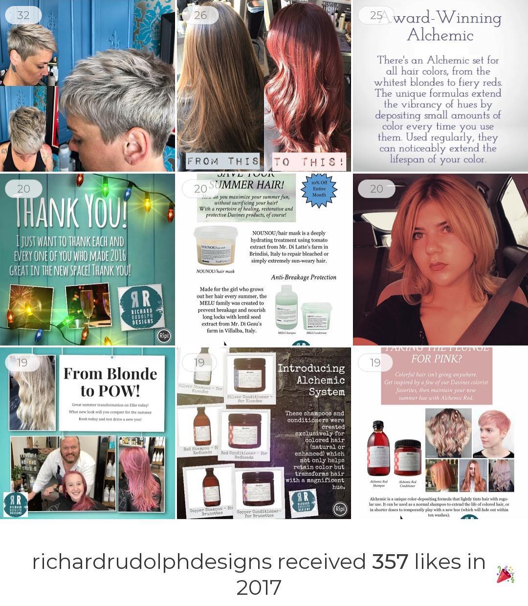 I have great clients - what can I say. Thank you for making 2017 another great year. #davinesnorthamerica #richardrudolphdesigns #beauty #salon #smallbusinessowner #sustainablebeauty #cityway #suite6