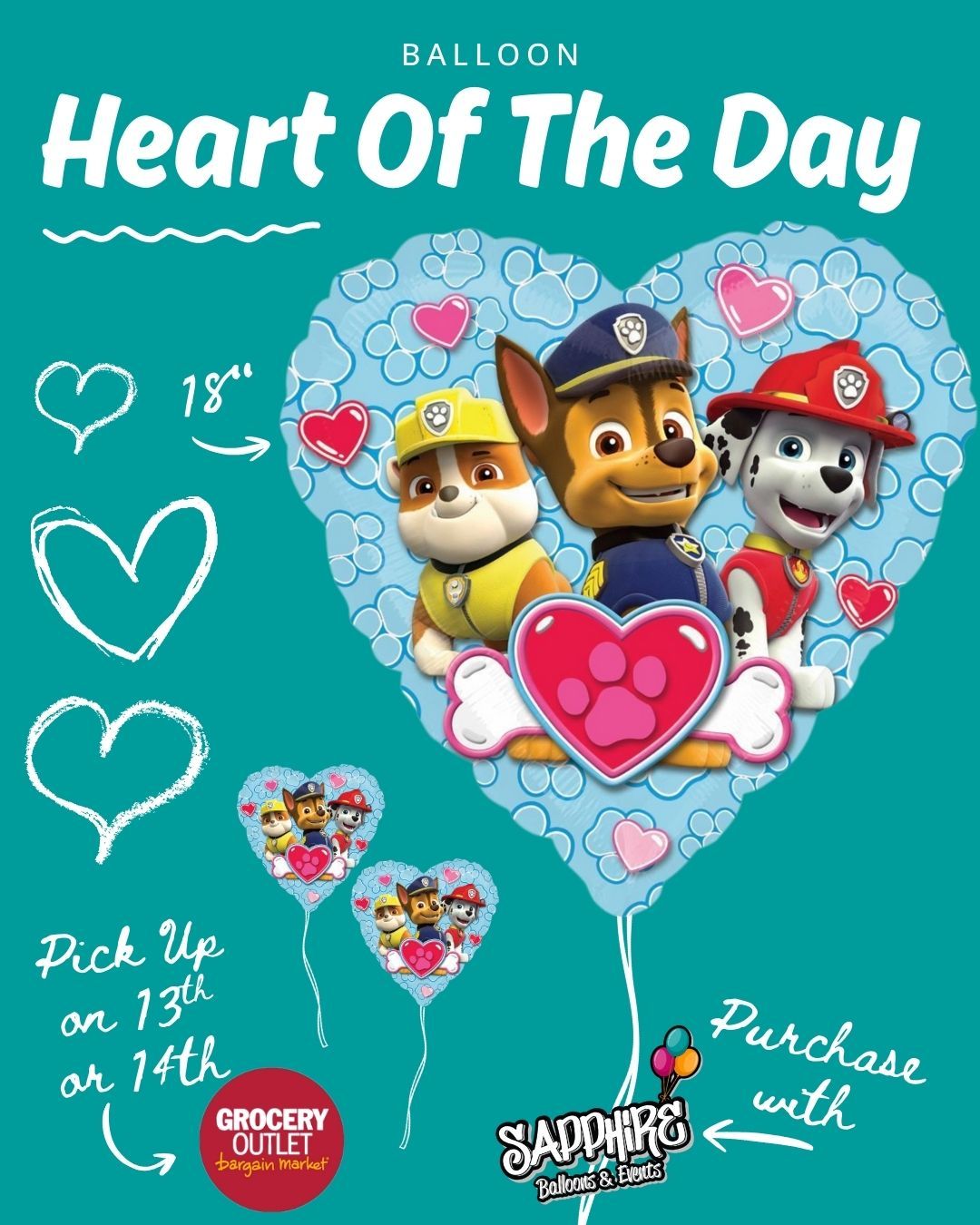 Today’s Heart of the Day is available for pre-sale 💘
Pre-order now and pick up at Mays Landing Grocery Outlet on February 13th or 14th, between 9am–6pm.
Limited quantities, fresh designs, and once pre-orders close—it’s gone.
Lock yours in and make Valentine’s Day easy.
📍 Pick-up location: Mays Landing Grocery Outlet
🕕 New Heart revealed every day at 6pm
#HeartOfTheDay
#ValentinesDayReady
#ShopLocalNJ
#MaysLanding
#ValentinesPreOrder
#BalloonLove
#SmallBusinessNJ
#ValentinesVibes