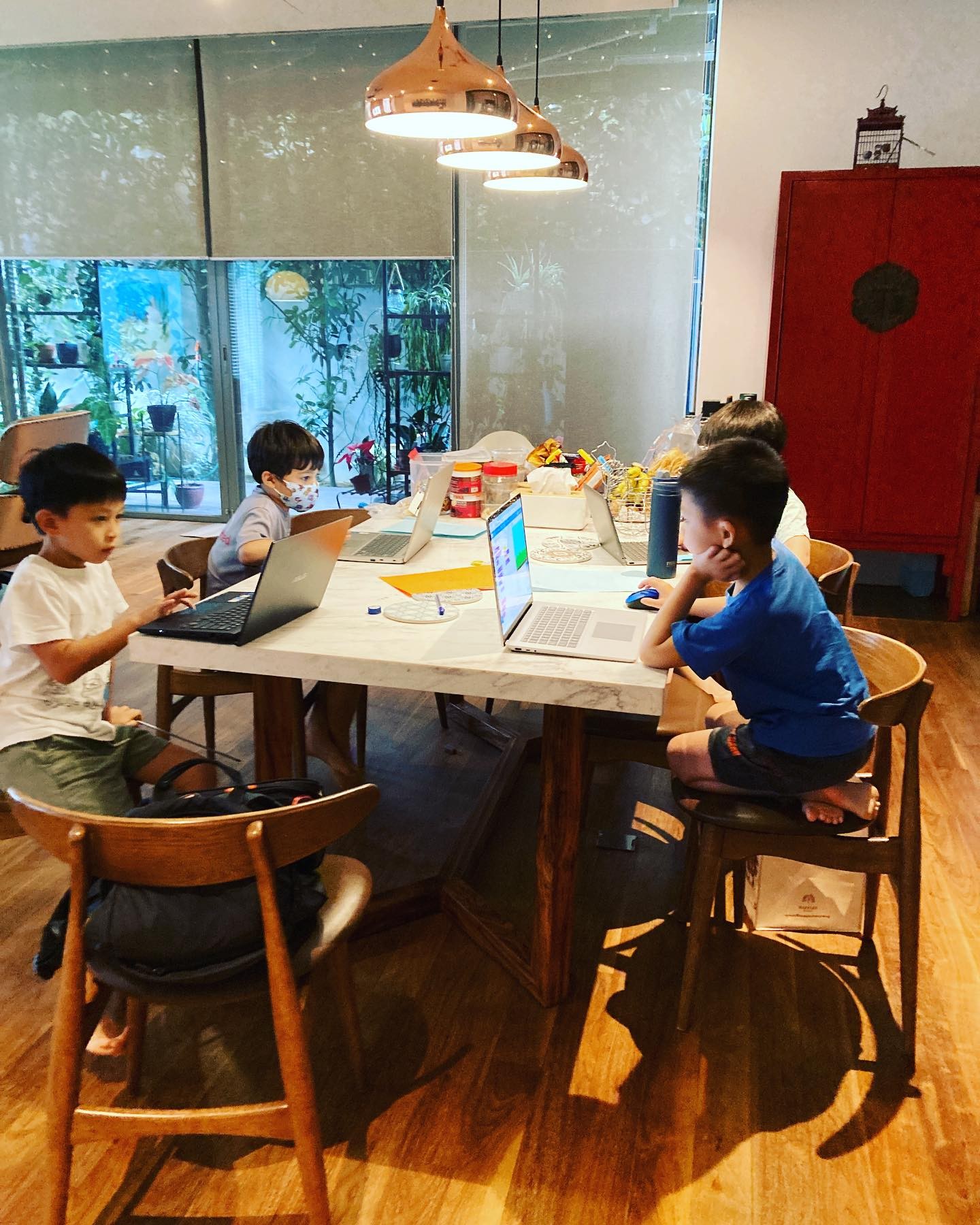 Our home-based coding lessons are back in full swing. Grateful to see our children back, healthy and enthusiastic as always!