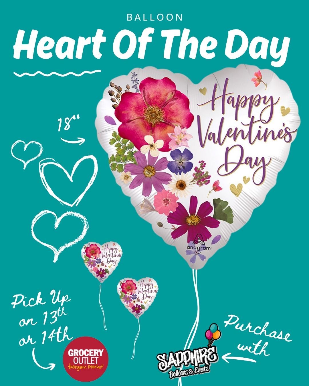 Today’s Heart of the Day is available for pre-sale 💘
Pre-order now and pick up at Mays Landing Grocery Outlet on February 13th or 14th, between 9am–6pm.
Limited quantities, fresh designs, and once pre-orders close—it’s gone.
Lock yours in and make Valentine’s Day easy.
📍 Pick-up location: Mays Landing Grocery Outlet
🕕 New Heart revealed every day at 6pm
#HeartOfTheDay
#ValentinesDayReady
#ShopLocalNJ
#MaysLanding
#ValentinesPreOrder
#BalloonLove
#SmallBusinessNJ
#ValentinesVibes