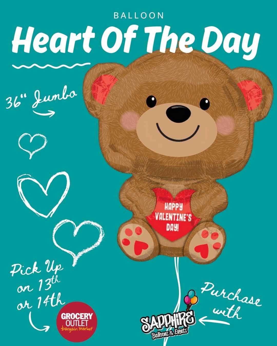 Today’s Heart of the Day is available for pre-sale 💘
Pre-order now and pick up at Mays Landing Grocery Outlet on February 13th or 14th, between 9am–6pm.
Limited quantities, fresh designs, and once pre-orders close—it’s gone.
Lock yours in and make Valentine’s Day easy.
📍 Pick-up location: Mays Landing Grocery Outlet
🕕 New Heart revealed every day at 6pm
#HeartOfTheDay
#ValentinesDayReady
#ShopLocalNJ
#MaysLanding
#ValentinesPreOrder
#BalloonLove
#SmallBusinessNJ
#ValentinesVibes