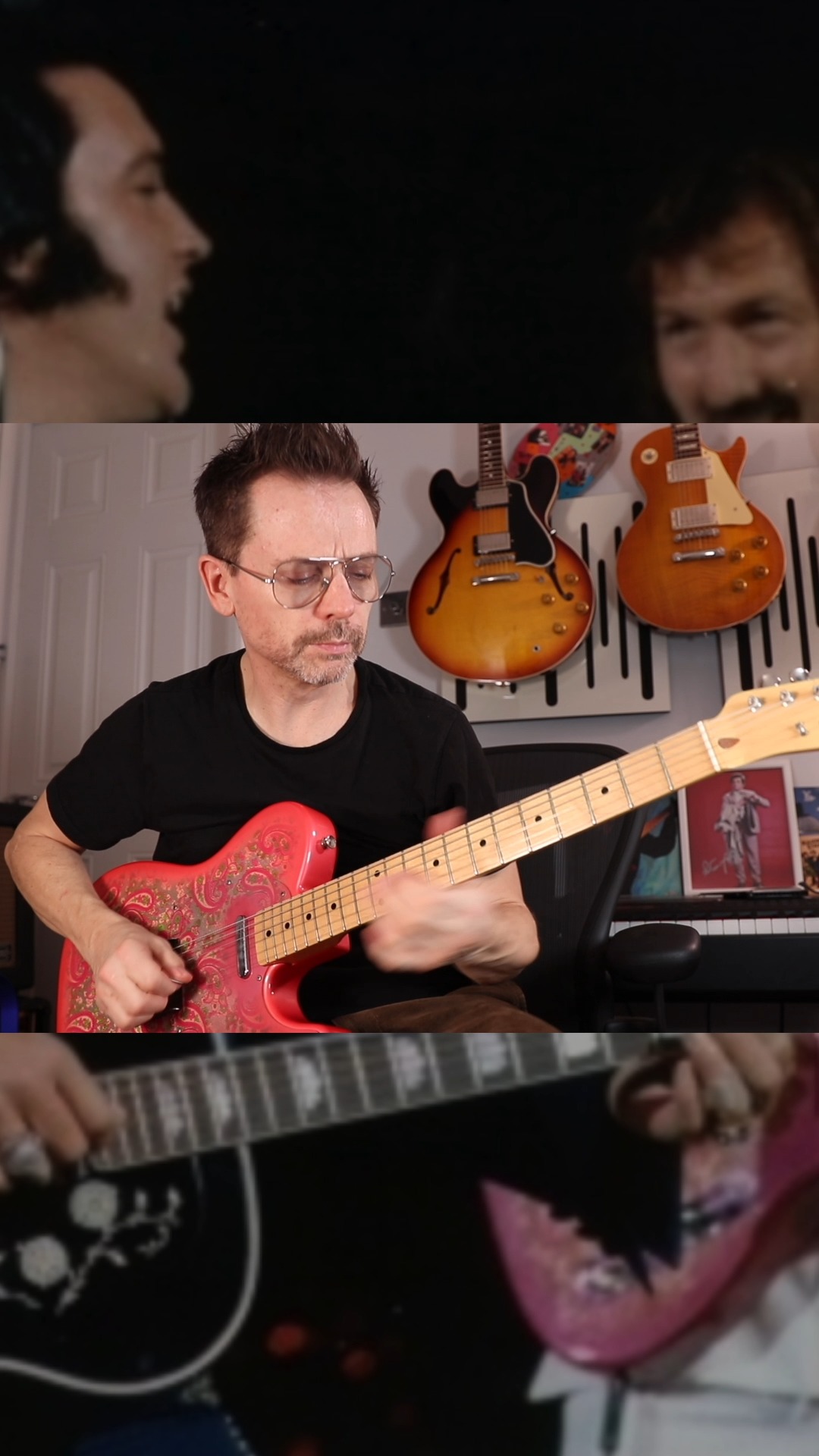 Here's my take on James Burton's brilliant solo in See See Rider, the song Elvis often opened with. He played a slightly different solo each time but this has some of my favourite bits in the first time around (I made up the rest as I was going along!!). This is part of a longer video on Youtube I did review the brilliant @timvinehere doing his Plastic Elvis show.
#elvis #jamesburton #seeseerider #telecaster #chickenpickin #countryguitar #guitarsolo #paisleytelecaster #riffwars #guitarsofinstagram #guitar