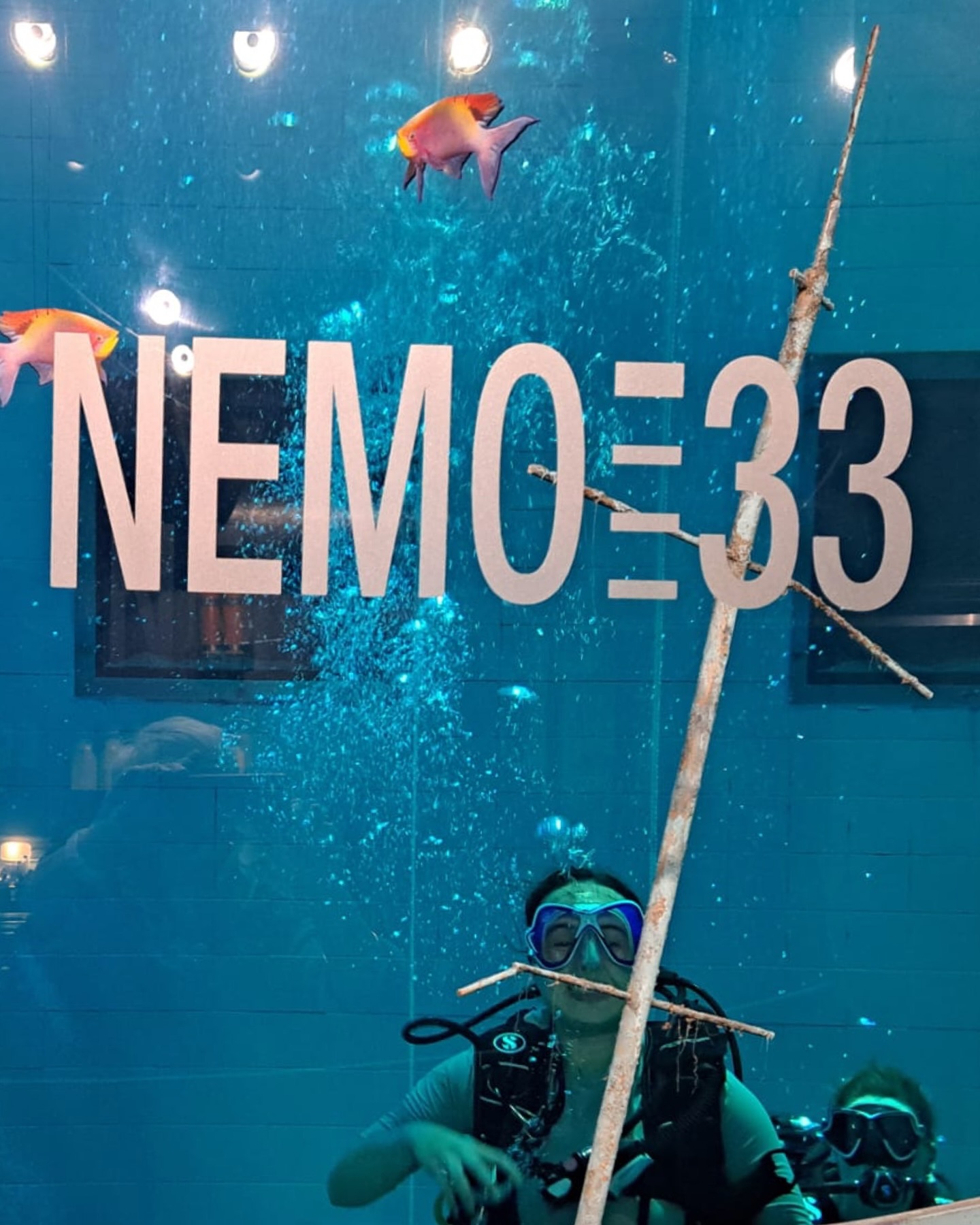Nemo33 = 33 meter diep, 33 graden warm water en 16 Odyssee duikers om in januari een warme duik te doen #nemo33