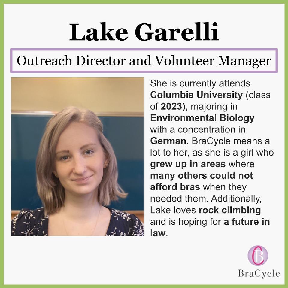 Next up for our introductions… Lake!! Our outreach director and volunteering manager and a junior at Columbia