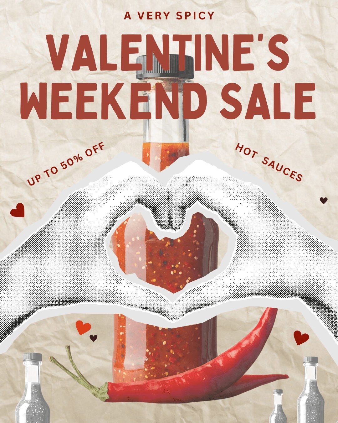 We are excited to give the gift of spicy savings this valentine's. This weekend ONLY we are offering up to 50% OFF select hot sauces. ๐ถ๏ธ ๐ฅ โค๏ธ
**In store only