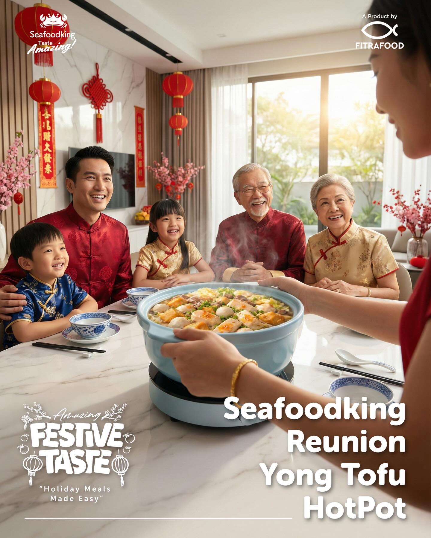 Moms, momen Imlek itu bukan cuma soal hidangan, tapi soal kebersamaan yang hangat dan penuh cerita 🧧✨
Saat semua berkumpul bahagia di meja makan, Seafoodking Yong Tofu HotPot langsung menjadi pusat perhatian 👀 Uap hangatnya, isian seafood-nya, dan rasa yang Amazing hadirkan kisah yang ingin selalu dibagikan ♥️
Resep favorit keluarga seperti ini jangan lupa di re-cook yaa, Moms. Jangan lupa tag Seafoodking, agar dapat hadiah re-cook 🥳
Happy shopping and happy cooking with Seafoodking ✨
#FestiveTaste
#Seafoodking #TasteAmazing