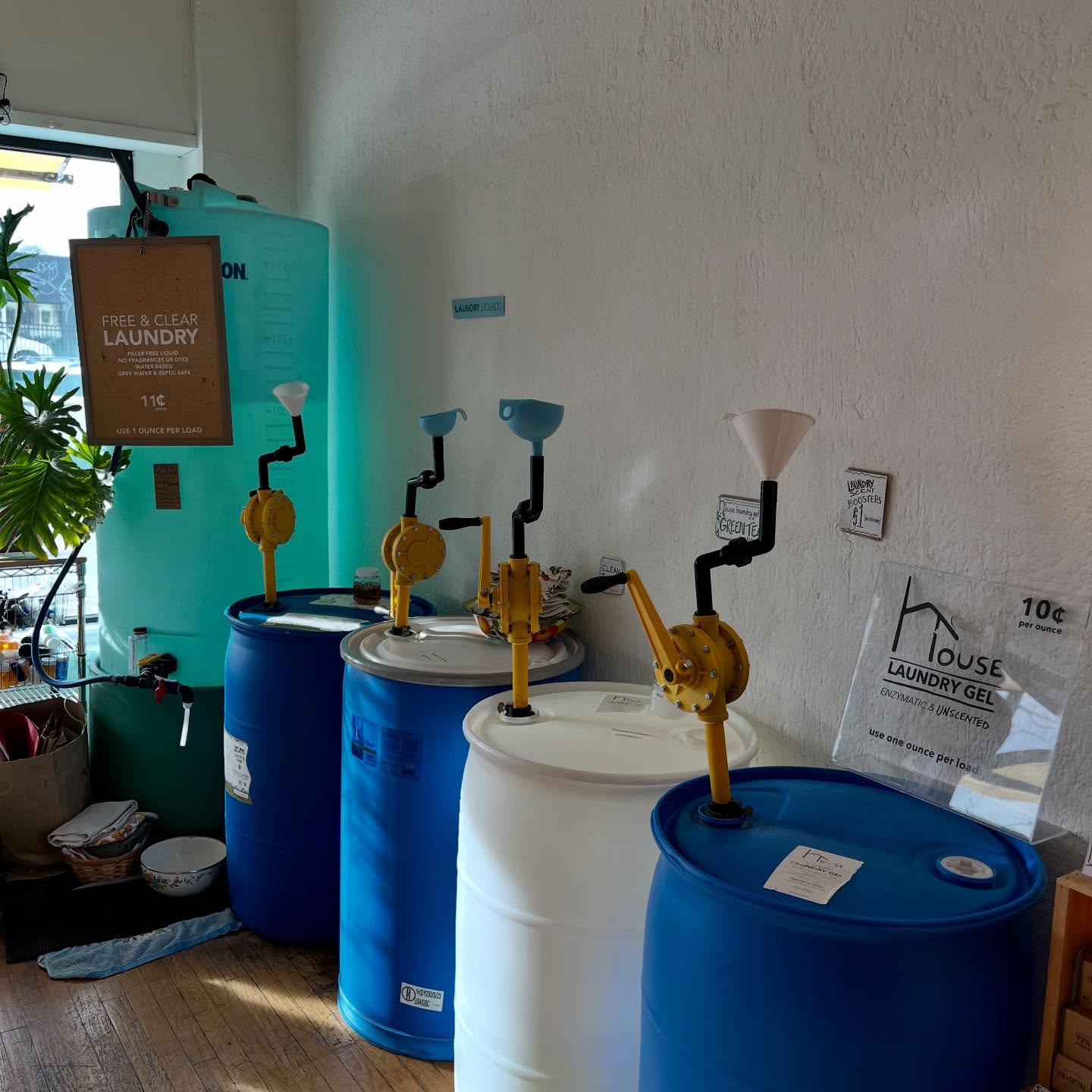 Most frequently asked question at SOAP: What’s your most popular product?
The answer: LAUNDRY!
We have lots of different ways of doing laundry whether you prefer a liquid, gel, powder, or concentrate! Stick with a classic unscented option or boost your laundry with essential oils or phthalate free fragrance at the OIL BAR! When it comes to laundry, you might wanna stock up, so we have these lovely bulk refill discounts! Fill over 24oz, get 10% off. Fill over 128oz, get 15% off!
What’s your go-to laundry refill here at SOAP??