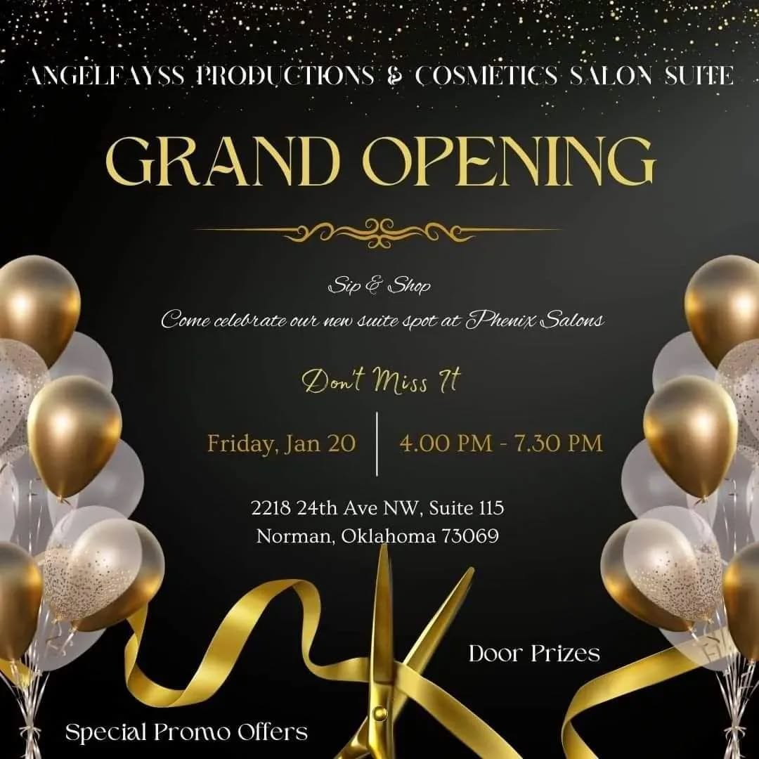 Tomorrow is the big day!! Come check out our salon suite inside Phenix Salons in Norman, Oklahoma!!!
#angelfayss #opening #business #black #sipandshop #cosmetics #cosmetology #salon #salonsuites