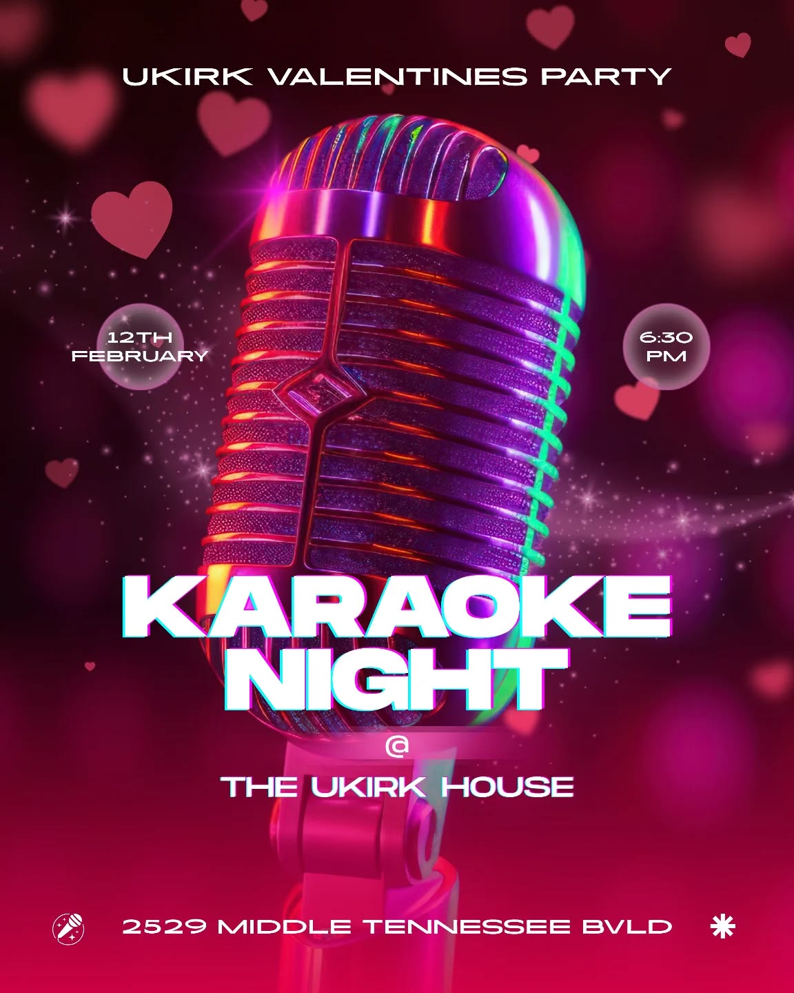 We'd love to see you at UKIRK tomorrow for our much anticipated Valentine's Karaoke!