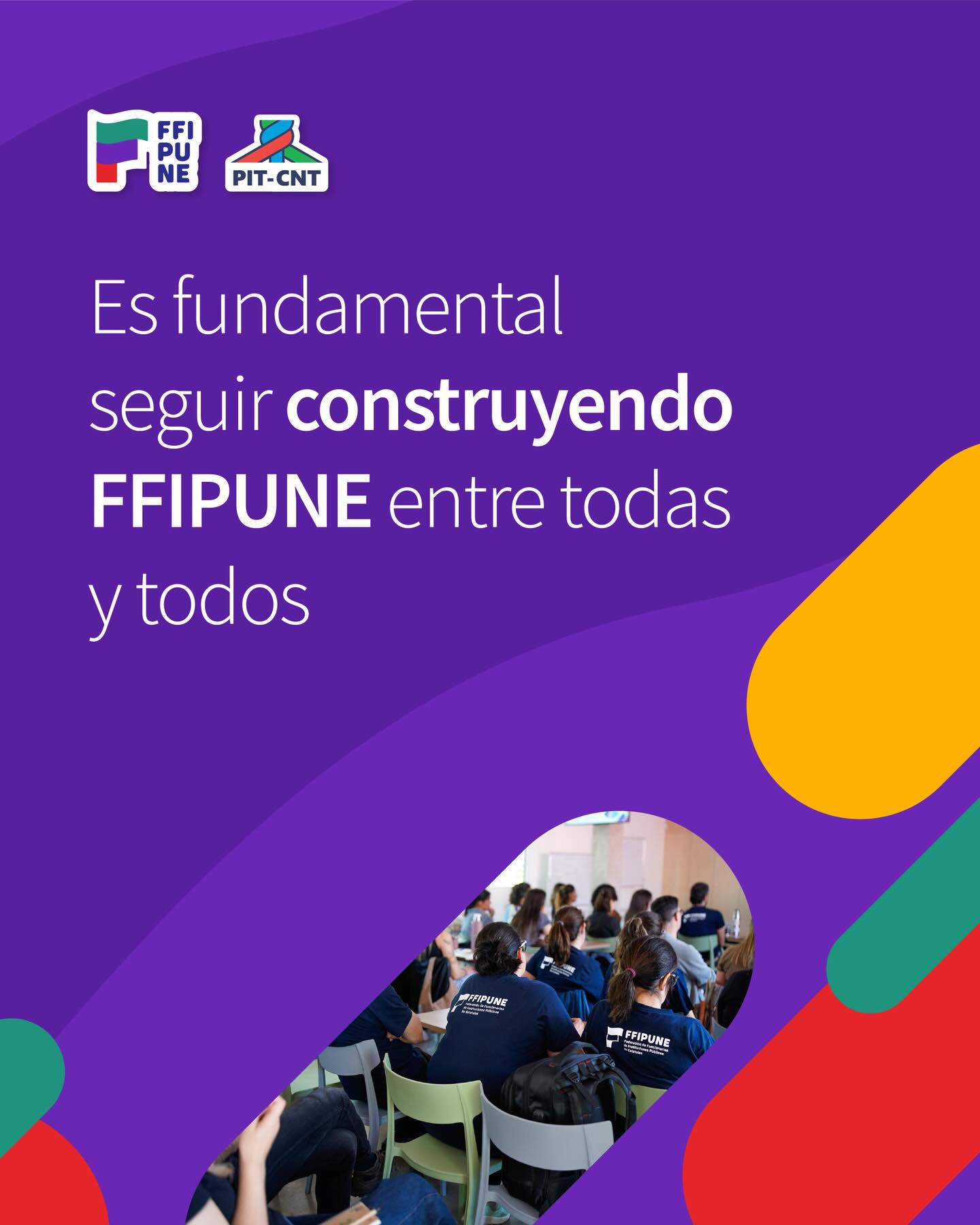 La campaña nacional nos recuerda que la fuerza del movimiento sindical está en cada trabajadora y trabajador organizado.
Por eso, desde FFIPUNE reafirmamos nuestro compromiso con la afiliación como acto de participación, compromiso y construcción colectiva.
Afiliarse no es solo un trámite: es defender derechos y construir futuro junto a tus compañeras y compañeros.
