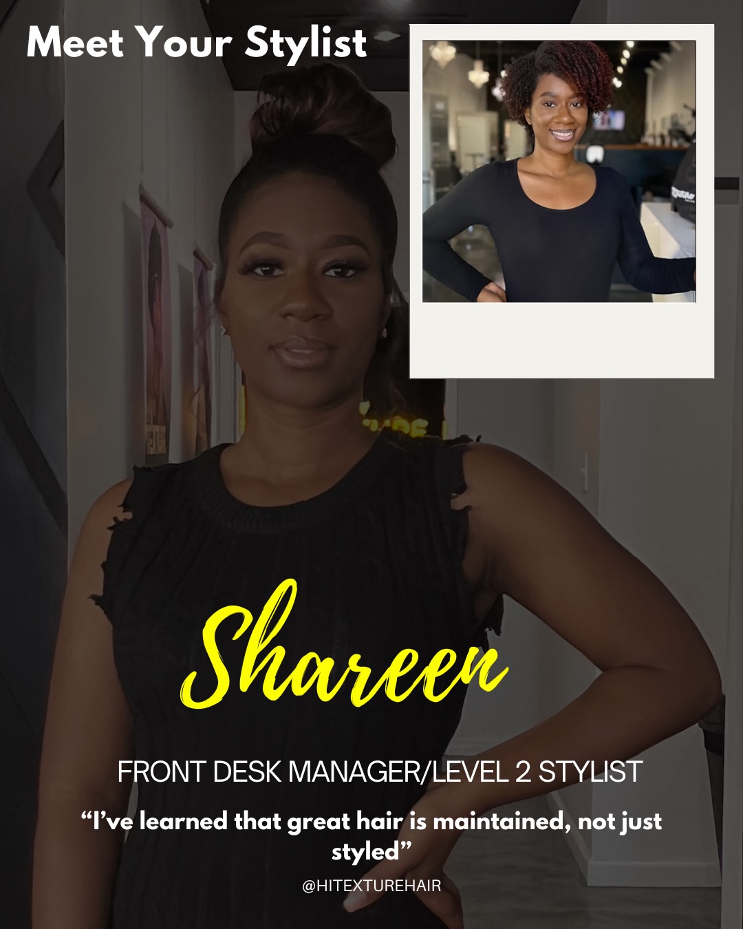 Ready to meet your stylist? Our team is built with intention. From emerging stylists perfecting their craft to seasoned professionals delivering transformative results, every guest experience is structured, elevated, and aligned with our vision.
When you sit in our chairs, you’re not guessing.
You’re guided.
Drop a 💛 and let us know what you’re booking next.
#MeetTheTeam #HiTexture #TextureExperts #LuxuryTexture