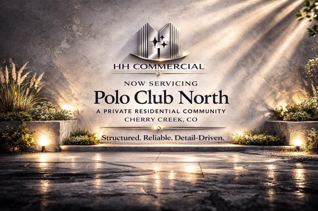 We’re proud to now be servicing Polo Club North Clubhouse in Cherry Creek.
HH Commercial provides structured, reliable cleaning services for:
• Private residential communities & clubhouses
• Medical and dental offices
• Professional office spaces
We operate with clear checklists, quality-control oversight, uniformed staff, and consistent communication.
If your property or facility is looking for dependable, well-managed service, let’s connect!
HHCleaningSolutions.com