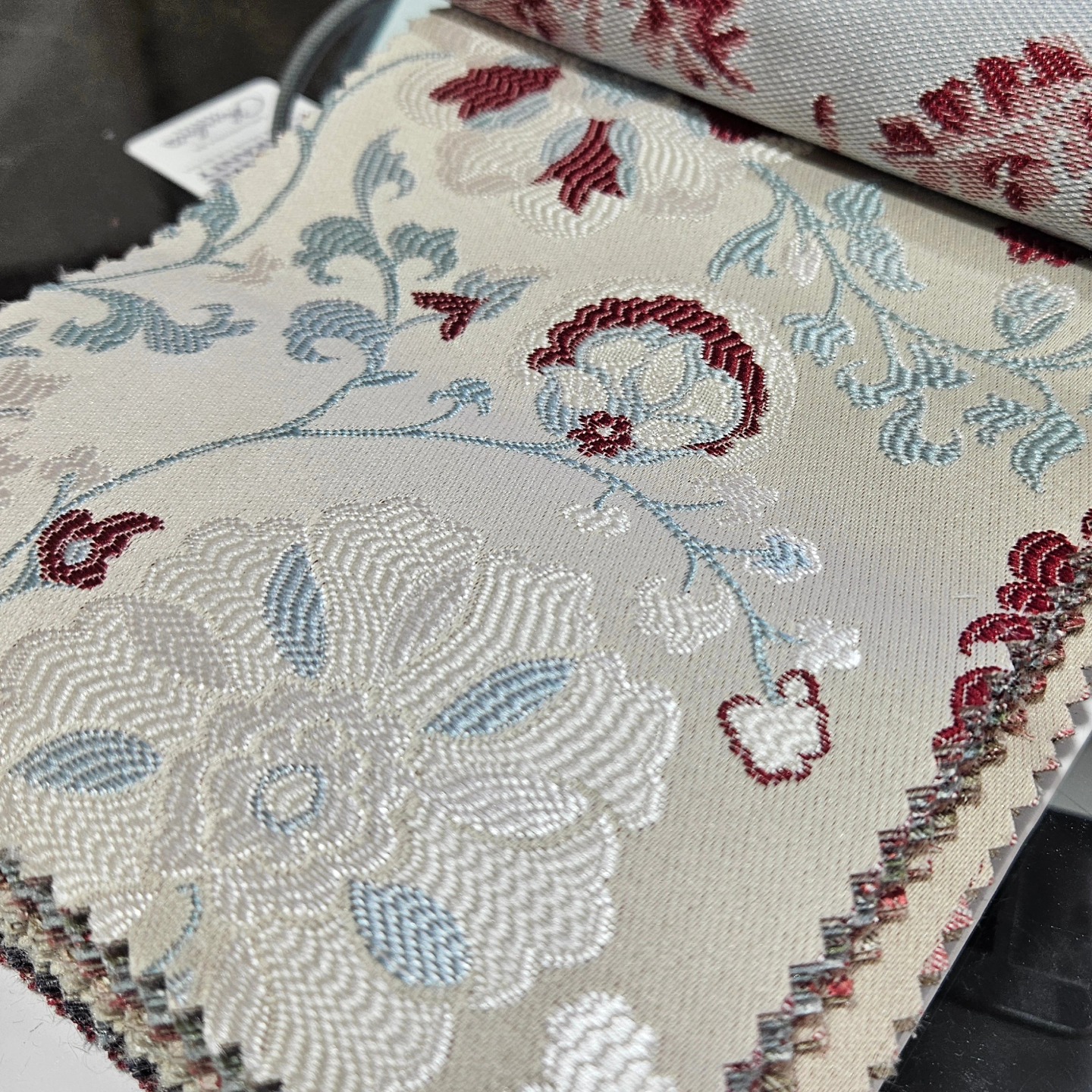 Feature Fabric Friday: Eve Cardinal
Timeless elegance meets lasting performance.
This week’s featured fabric is Eve Cardinal from Charlotte Fabrics’ Vintage Damask collection—a sophisticated jacquard with rich burgundy and soft blue floral detailing on a creamy backdrop.
Heavy duty – over 70,000 double rubs
Stain resistant & solvent cleanable
Perfect for upholstery, drapery, and bedding
Classic damask charm with modern durability
Whether you're restoring a cherished heirloom or adding a regal touch to a new piece, Eve Cardinal brings the best of both style and strength.
Come feel it in person at Elegance Upholstery!
#FeatureFabricFriday #EleganceUpholstery #EveCardinal #CharlotteFabrics #VintageDamask #UpholsteryInspiration #ClassicMeetsModern #FabricFeature