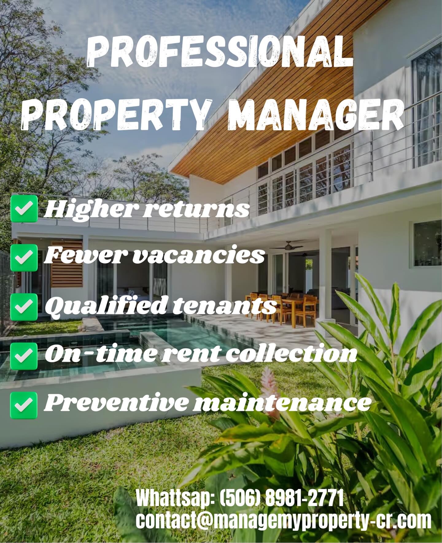 Smart Property Management = Real Results.
Do you own a property and feel like there’s always something going wrong? 😩
That’s what happens when there’s no clear management strategy.
We optimize your property’s value, reduce risk, and manage your investment as if it were our own.⬆️🆙📈
📩 Message us today and let’s talk about improving your property’s performance.
#playasamara #propertymanagers #costarica