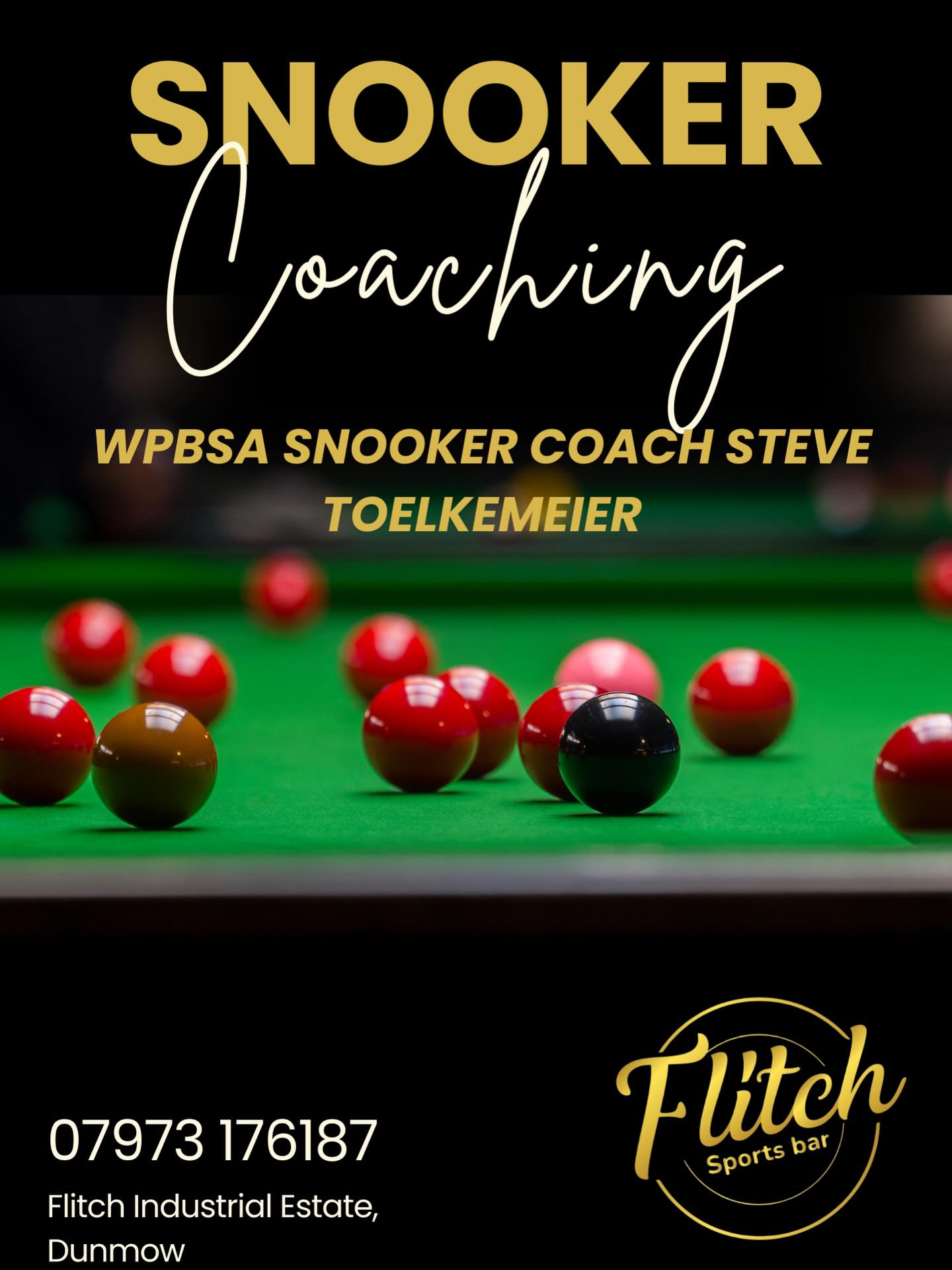 🎱 Snooker Coaching Now Available 🎱
Sharpen your game with WPBSA Snooker Coach Steve Toelkemeier at Flitch Sports Bar, Dunmow.
Whether you’re a beginner or looking to take your break-building to the next level, expert coaching is now on the table.
📍 Flitch Industrial Estate, Dunmow
📞 07973 176187
Book your session and start potting with confidence.
#SnookerCoaching #SnookerLife #WPBSA #CueSports #SnookerPractice FlitchSportsBar Dunmow ImproveYourGame 🎯
