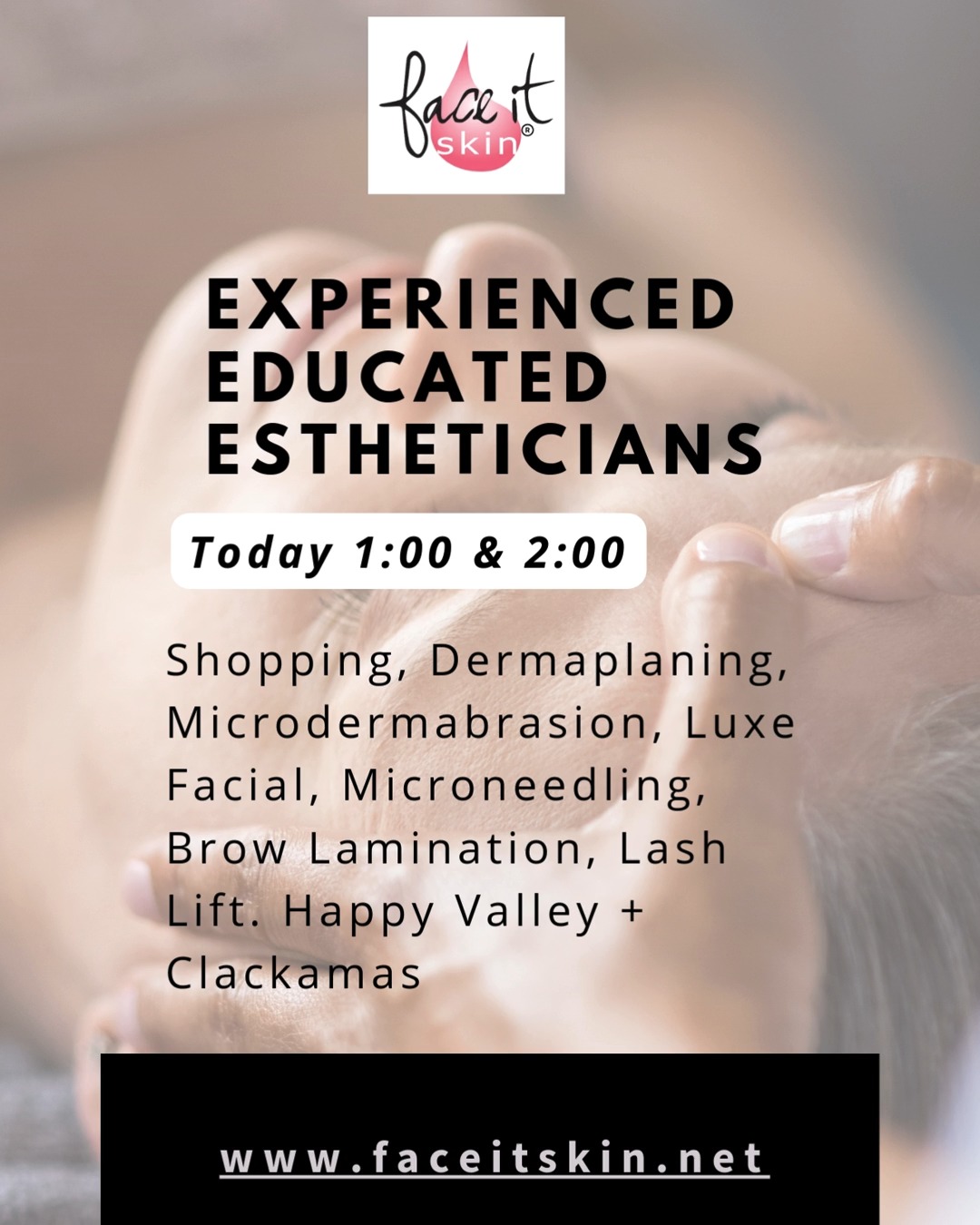 This weekend is about real skin care.
Emily and I are two experienced, highly educated estheticians offering results-driven treatments using European-grade formulations made right here in Oregon. Clean, effective, skin-first—no trends, no overdoing it.
If your skin feels:
• overwhelmed
• reactive or sensitive
• dull, tired, or aging faster than it should
This is your reset.
We focus on barrier health, longevity, and treatments that respect your skin and nervous system—not quick fixes that backfire later.
Limited openings TODAY + SUNDAY
Book now before they’re gone.
#FaceItSkin #facial #dermaplaning #microneedling #appointmentsavailable