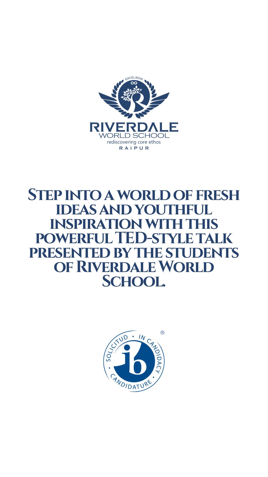 At Riverdale World School, our students confidently presented TED-style talks on equality, representation, sustainable development, and healthy living showcasing awareness, research, and independent thinking.
( Raipur school, Ib school, Student TED Talks, Riverdale School, Student Voice, Public Speaking, Critical Thinking, Gender Equality, Quality Education, Sustainable Development Goals, Healthy Lifestyle Awareness, Future Ready Learners, Holistic Education )