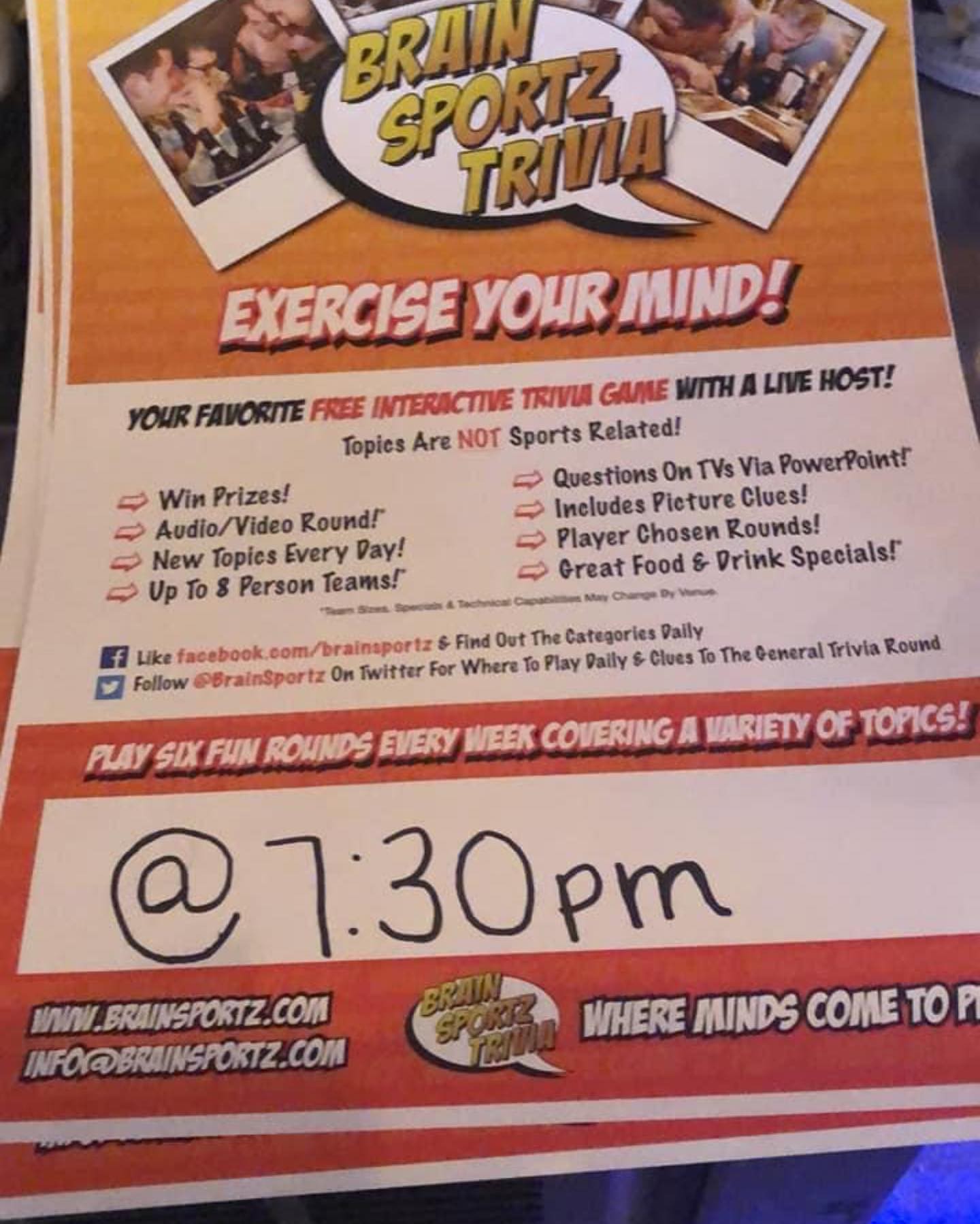 Trivia Tuesday come check it out