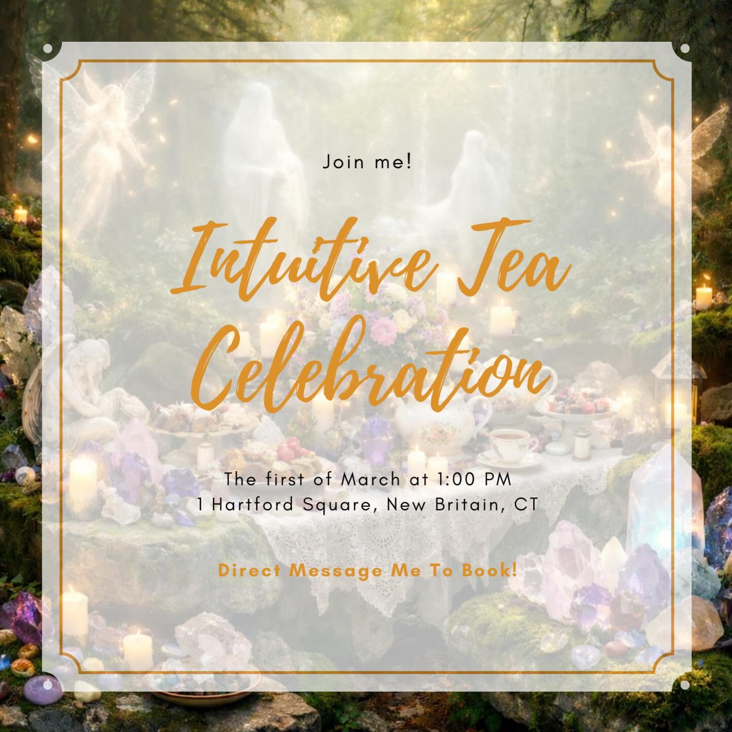 🌿 Intuitive Tea Celebration 🌿
Join me on March 1st from 1–3 PM for a soulful afternoon of tea, connection, and intuitive energy.
📍 One Hartford Square, New Britain
✨ The first 6 people to book receive a free chakra crystal bag (valued at $30)
Seats are limited—DM me to reserve your spot!!