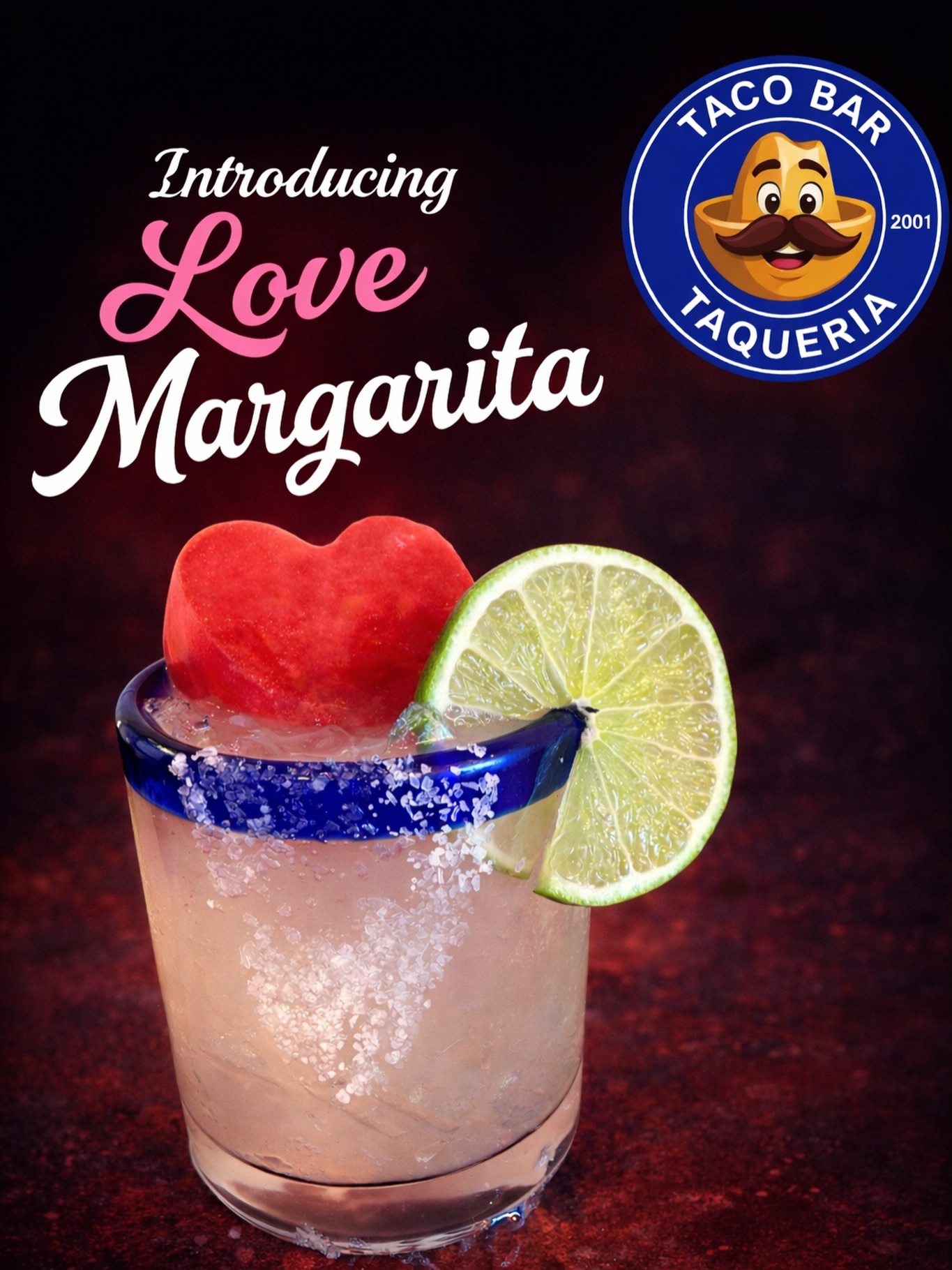 Fall in love at first sip.
Our Love Margarita is here for February only 💘
Sweet, smooth, and made to share. 🍹