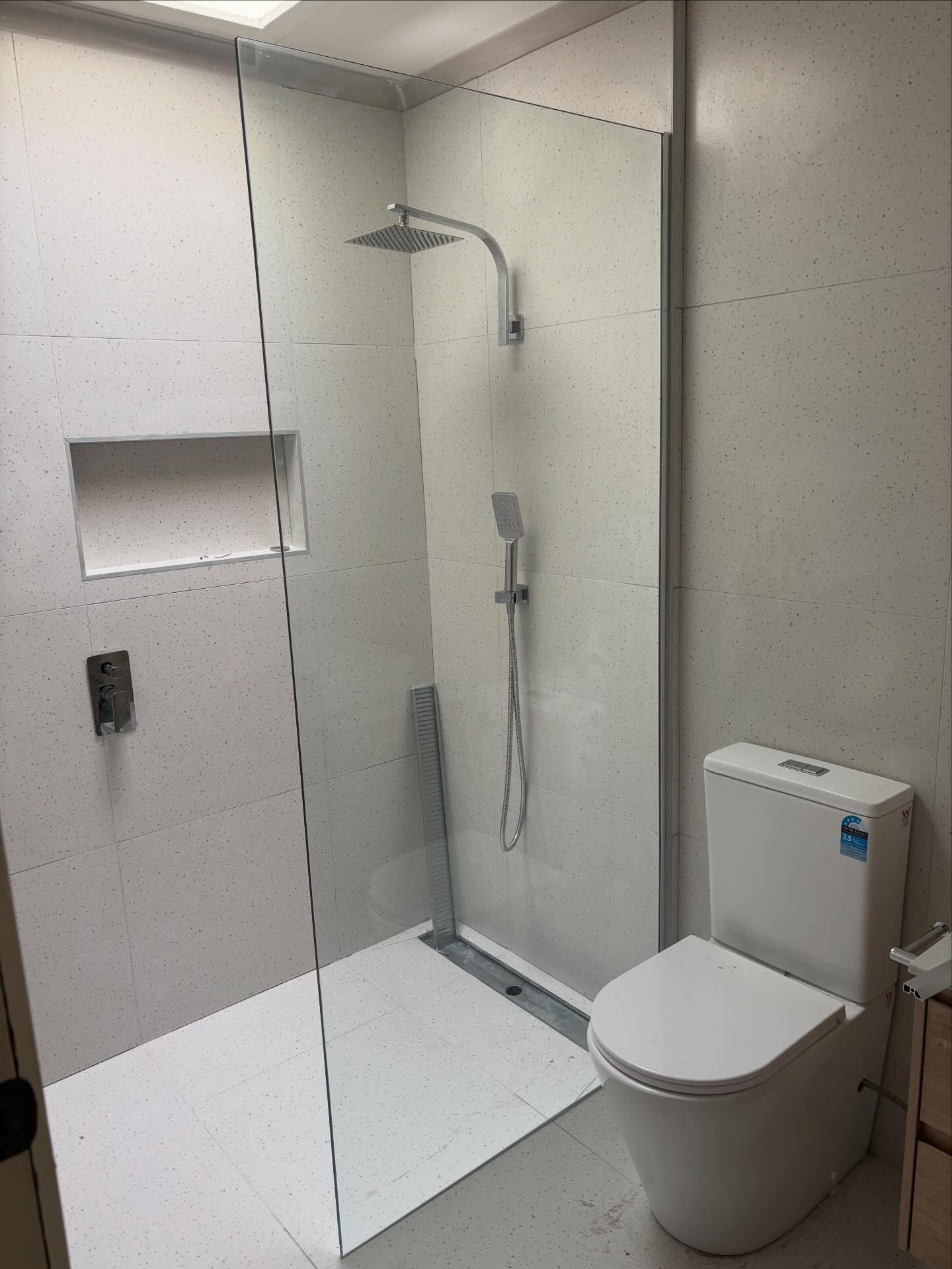 2100x950 Frameless Panel installed this morning in McKinnon.