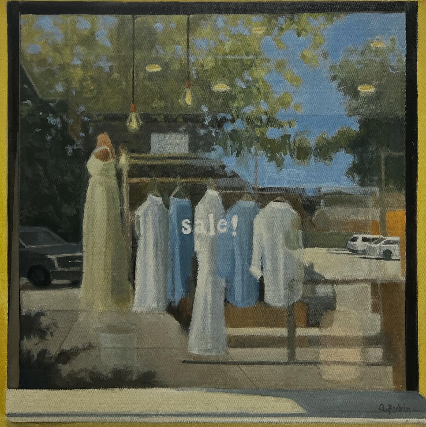 This painting was accepted into the juried exhibition Artists Choice 2026 at the FCA Gallery. It was also chosen as the Gallery Staff Pick! It is of a shop window of the lovely boutique, Bella and Wren in Fort Langley. #bellawrendesign #bcartist #fortlangley