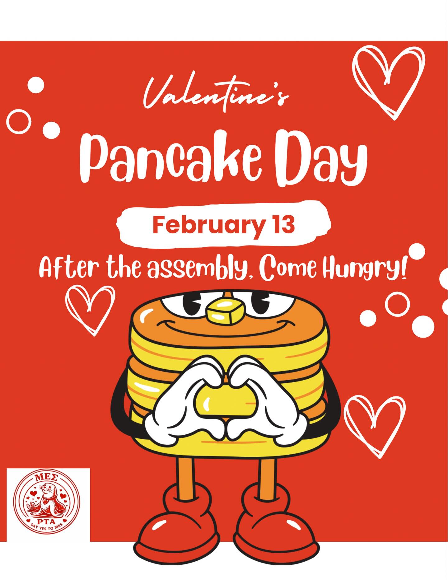 Valentine’s Pancake Day is tomorrow! 🥞❤️
Big thanks to @hoffmiriam, our PTA, and our wonderful parent volunteers for making this special morning possible.