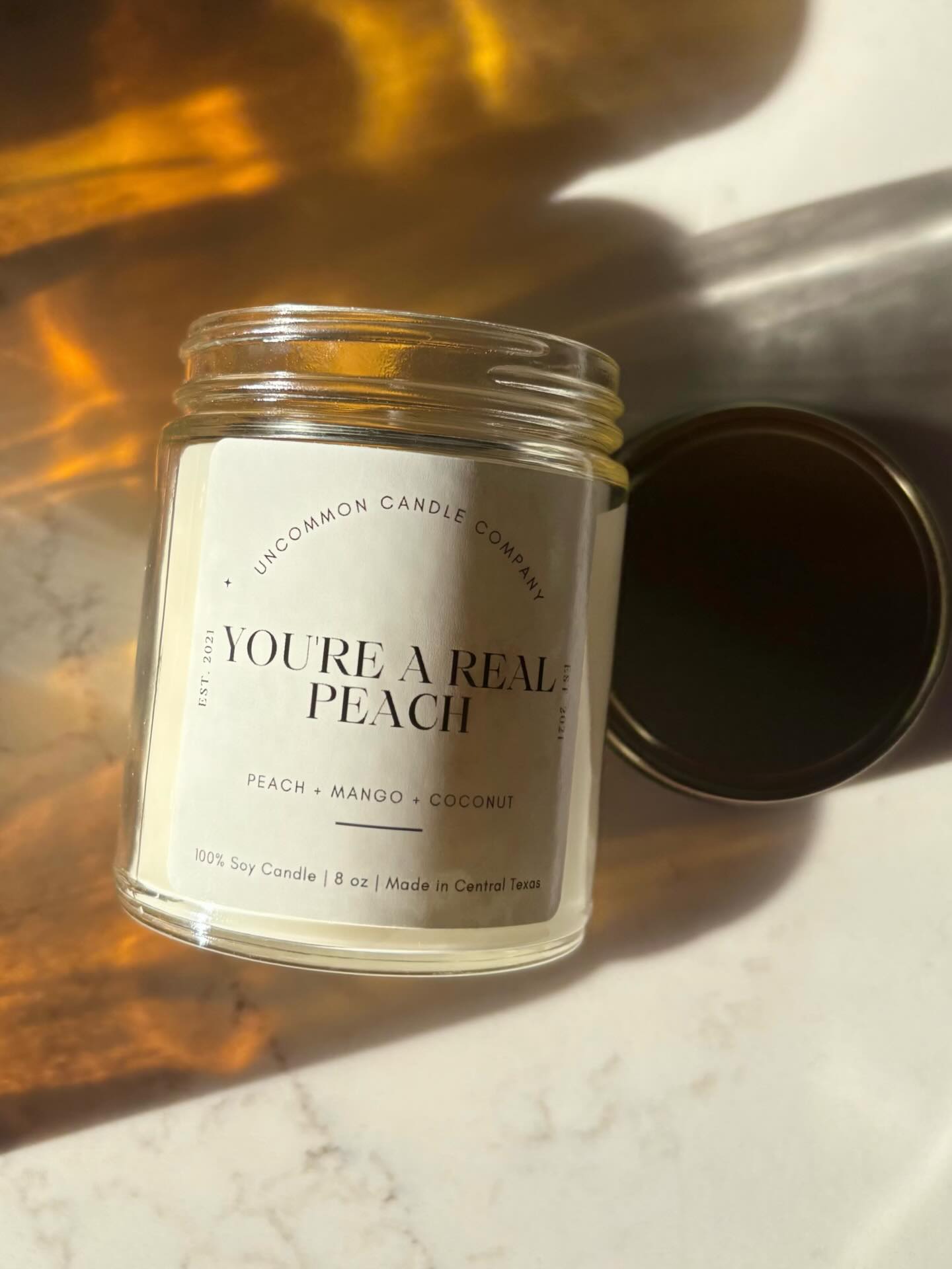 Fruity. Bright. Summery.
You’re a Real Peach is a tropical blend of peach, mango, coconut milk, vanilla, cane sugar, orange, and pineapple.
100% Soy • Strong throw • Designed to smell like a smoothie bar.
Formula no. 23
#handmadecandles #shophandmade #candlemaking #soycandle