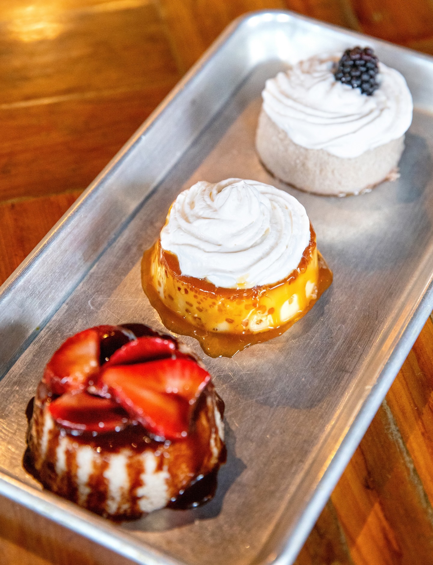 W.T.F. – weekly truk’t feature
VALENTINE’S FLAN FLIGHT – chocolate covered strawberry flan, caramel flan, blackberry flan
Available through 2/15.