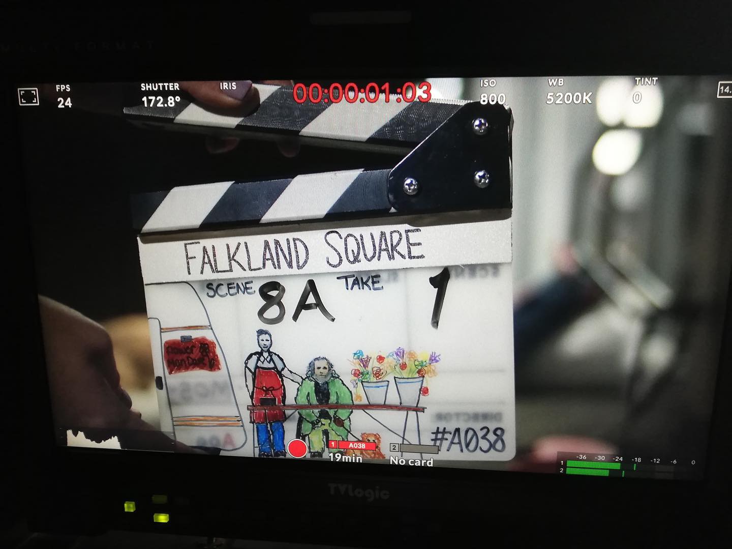 That’s a wrap. 2 years of preparation and 22 days of shooting. We couldn’t of done this if it hadn’t have been for the phenomenal cast & crew involved. We can not thank everyone enough for all their time and effort that has been poured into this production. Now it’s time for the editing process to begin #falklandsquare #film #thatsawrap