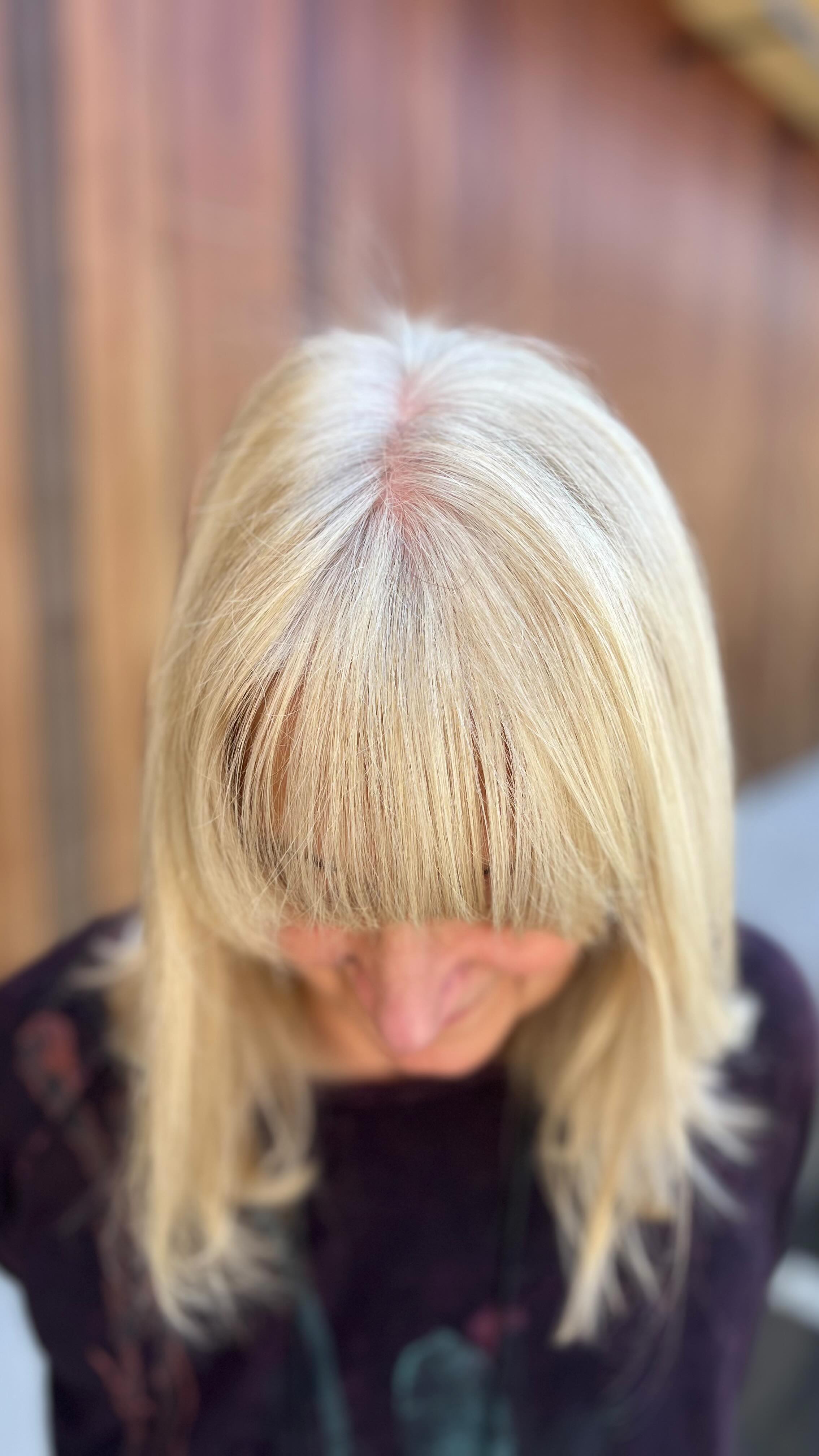 Grey blending is not a one-and-done service.
It’s a process of refinement.
When Nancy first came to me, we tried adding more dimension to break up her grey. It looked stunning… but it required more maintenance than she wanted.
And here’s the truth most stylists won’t say:
Not every beautiful result is sustainable for your lifestyle.
So we adjusted.
We softened the contrast.
We rebalanced the tones.
We created a grow-out pattern that works with her natural grey instead of fighting it.
Now she stretches her appointments longer.
Her roots don’t scream at 4 weeks.
And she still feels polished, confident, and intentional.
Grey blending isn’t about covering.
It’s about collaborating with your natural color in a strategic way.
If you’re ready to stop chasing your roots and start designing your grow-out, let’s talk.
✨ Comment GREY to book a complimentary grey blending consultation!