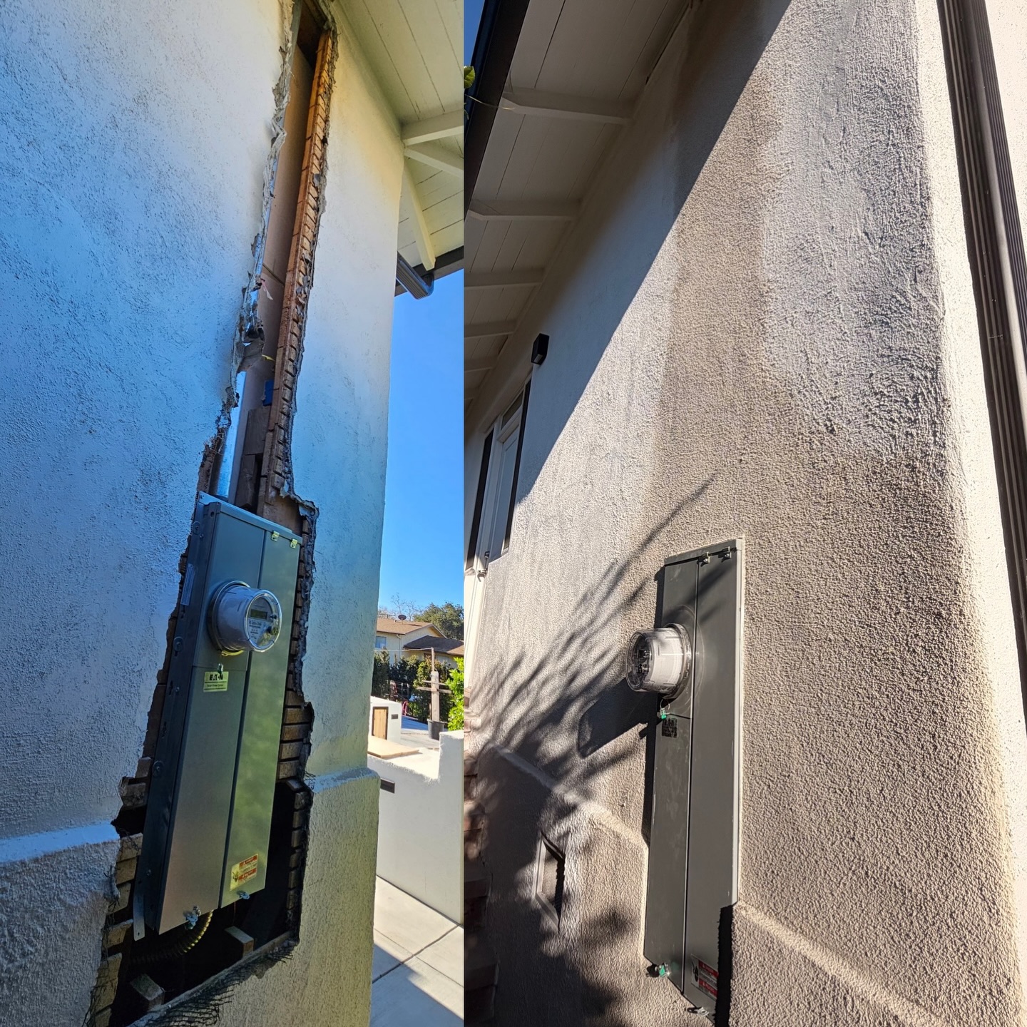 Stucco patch completed around the electrical panel — clean, sealed, and ready for paint. ⚡️🎨
#handyman #stucco #handymanservices #santabarbara