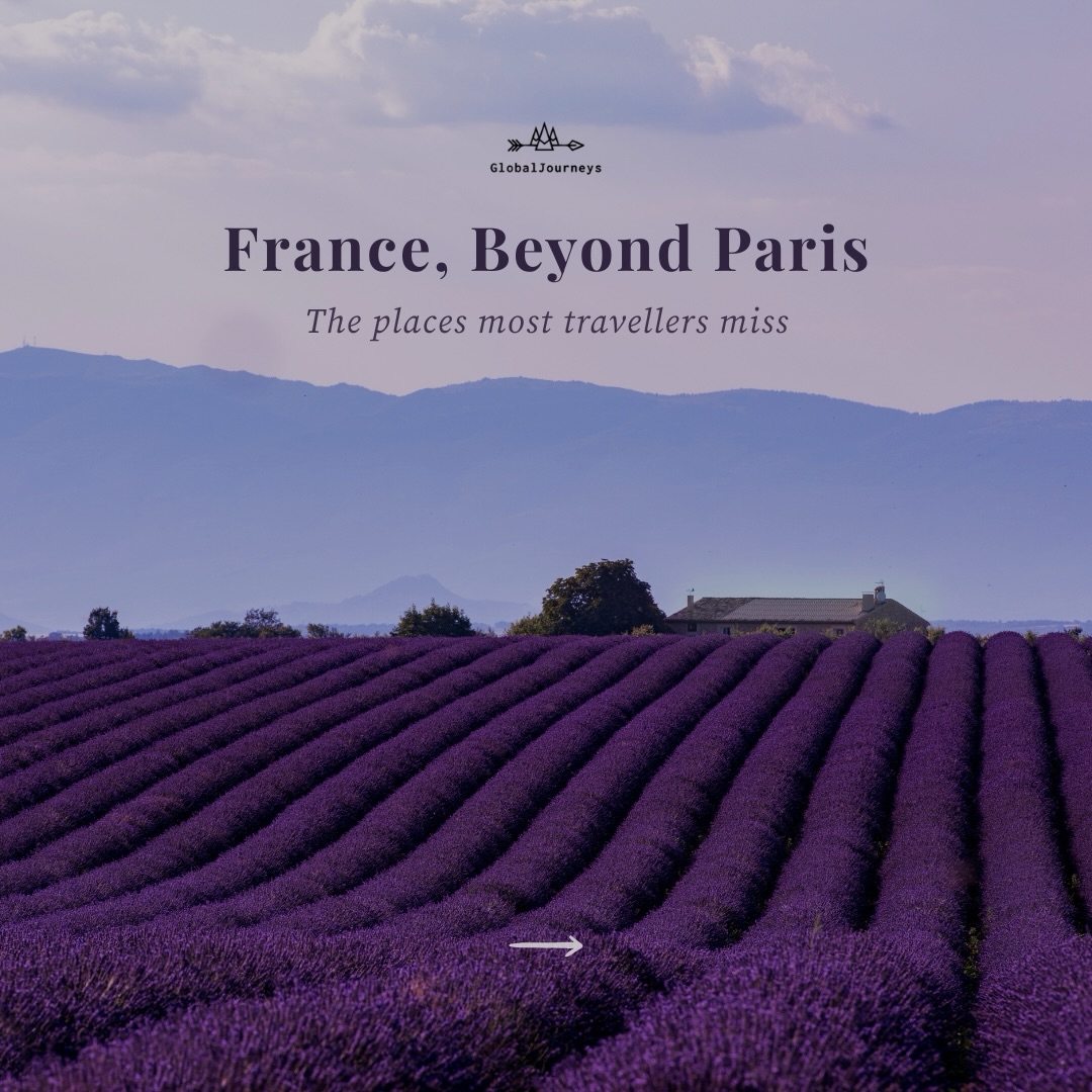 France isn’t just Paris.
It’s lavender-lined roads, sunlit coasts, storybook towns and castles that feel lived in.
At Global Journeys, we design France the way it’s meant to be experienced — slowly, intentionally, beautifully.
#GlobalJourneys #FranceTravel #LuxuryTravel #BespokeJourneys #EuropeanEscapes
