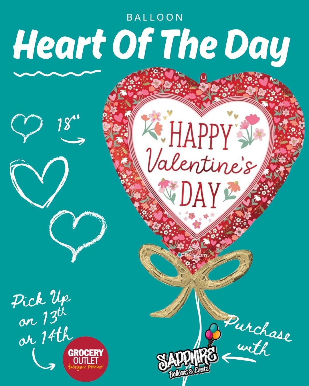 Today’s Heart of the Day is available for pre-sale 💘
Pre-order now and pick up at Mays Landing Grocery Outlet on February 13th or 14th, between 9am–6pm.
Limited quantities, fresh designs, and once pre-orders close—it’s gone.
Lock yours in and make Valentine’s Day easy.
📍 Pick-up location: Mays Landing Grocery Outlet
🕕 New Heart revealed every day at 6pm
#HeartOfTheDay
#ValentinesDayReady
#ShopLocalNJ
#MaysLanding
#ValentinesPreOrder
#BalloonLove
#SmallBusinessNJ
#ValentinesVibes