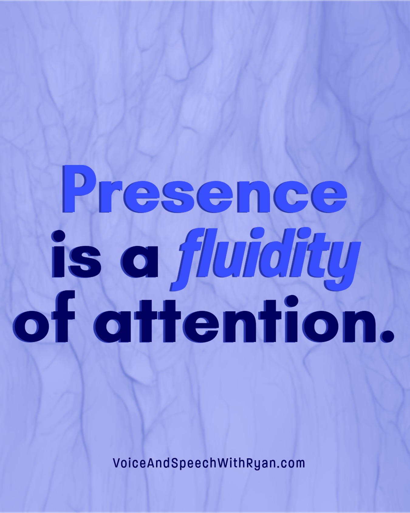 Presence might be hard to define, but you know it when you feel it. It isn’t a general sense of calmness; in fact, presence can help you feel more alive and ready to go.
Presence is a fluidity of attention that allows you to simultaneously sense your body, feel your emotions, think and imagine.
It allows you to connect to the room you’re in and the person you’re speaking with...all at the same time.
This is a crucial skill for actors to develop as it allows you to hold more complexity, like the logistical demands of being on set—hitting your marks, awareness of your body and voice, your mic, your props (not to mention the complexity required to integrate a new skill, like an accent or vocal extreme!)— while also staying embodied and connected to the scene.
Presence is something you *can* cultivate through mindfulness practices.
By becoming more conscious of when your attention gets “stuck” in one particular channel of attention, and allowing it to return back to what matters, you can teach your system that it’s possible to have fluidity in what you’re present *to*. That conscious fluidity of attention will translate to more flow in your life, and eventually, in your acting, too.