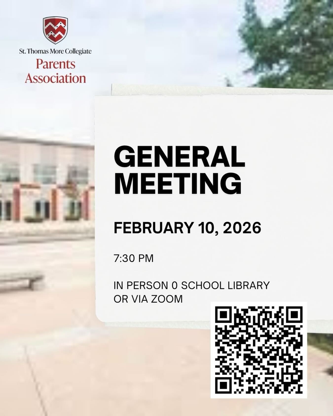 📣 STMC Parents’ Association Meeting
🗓 Feb 10, 2026 | ⏰ 7:30
📍 Library or Zoom
Join Zoom Meeting:
https://zoom.us/j/92330093943?pwd=T2sp3bhHe1LHcgGr9pXvVAEQIRvyZq.1
All parents welcome—join us and be part of the conversation!