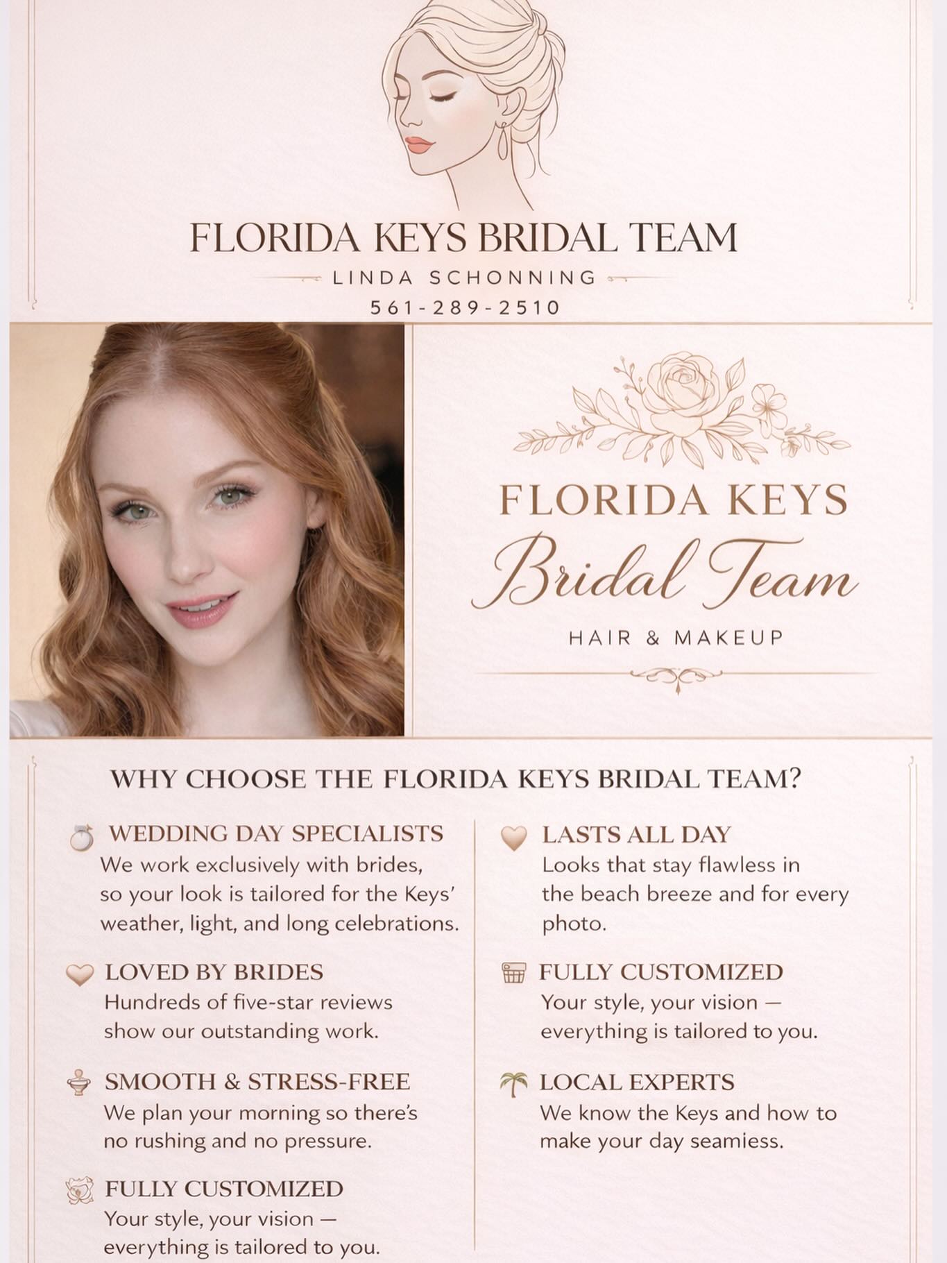 Flawless in every light. Beautiful in every moment. Bridal glam that lasts all day 🤍✨
Book today 💌 Link in bio!
#floridakeysbridalteam #bridalhairandmakeup #destinationwedding #keysweddings #floridabride
@roadrunnersocials
