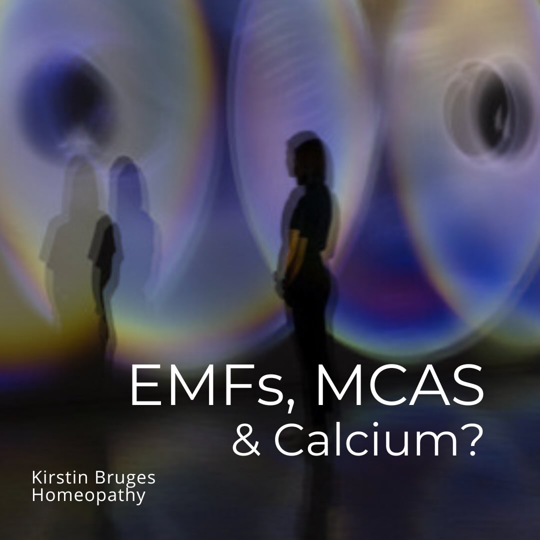 Are you experiencing sensitivity to EMFs? This can be a common symptoms for sensitive individuals and with radiation increasing in a rapid rate in the world - I started to deep dive into MCAS cellular stresses and their mechanisms… and found some interesting thoughts on calcium and homeopathic remedies which be usefully at stabilising Mast Cells.
EMFs may increase histamine & mast cell activity
Research suggests EMF exposure can influence mast cells in several ways:
• Studies in electromagnetic-sensitive individuals have found higher histamine levels, with skin reactions commonly reported
• Experimental studies have shown mast cell degranulation following EMF exposure at levels comparable to mobile phone use
• EMFs stimulate voltage-gated calcium channels, allowing excess calcium into cells — a key trigger for mast cell activation and histamine release
• This can heighten inflammation and nervous system reactivity, contributing to flushing, itching, headaches, brain fog, palpitations and fatigue
In MCAS, cumulative EMF exposure may support better symptom regulation.
So where does calcium come into this…? MCAS are programmed by voltage calcium channels! And this is why some functional doctors are seeing patients doing better on calcium blockers or sodium blockers for MCAS… Did you know homeopathy have many remedies made from calcium sources?
Calcium, EMFs & sensitivity — what actually helps, EMFs don’t create a calcium deficiency.
They’re thought to abnormally open voltage-gated calcium channels, letting too much calcium into cells at the wrong time. That’s a signalling problem, not a lack-of-calcium problem. So keep the milk in your tasty coffee!
