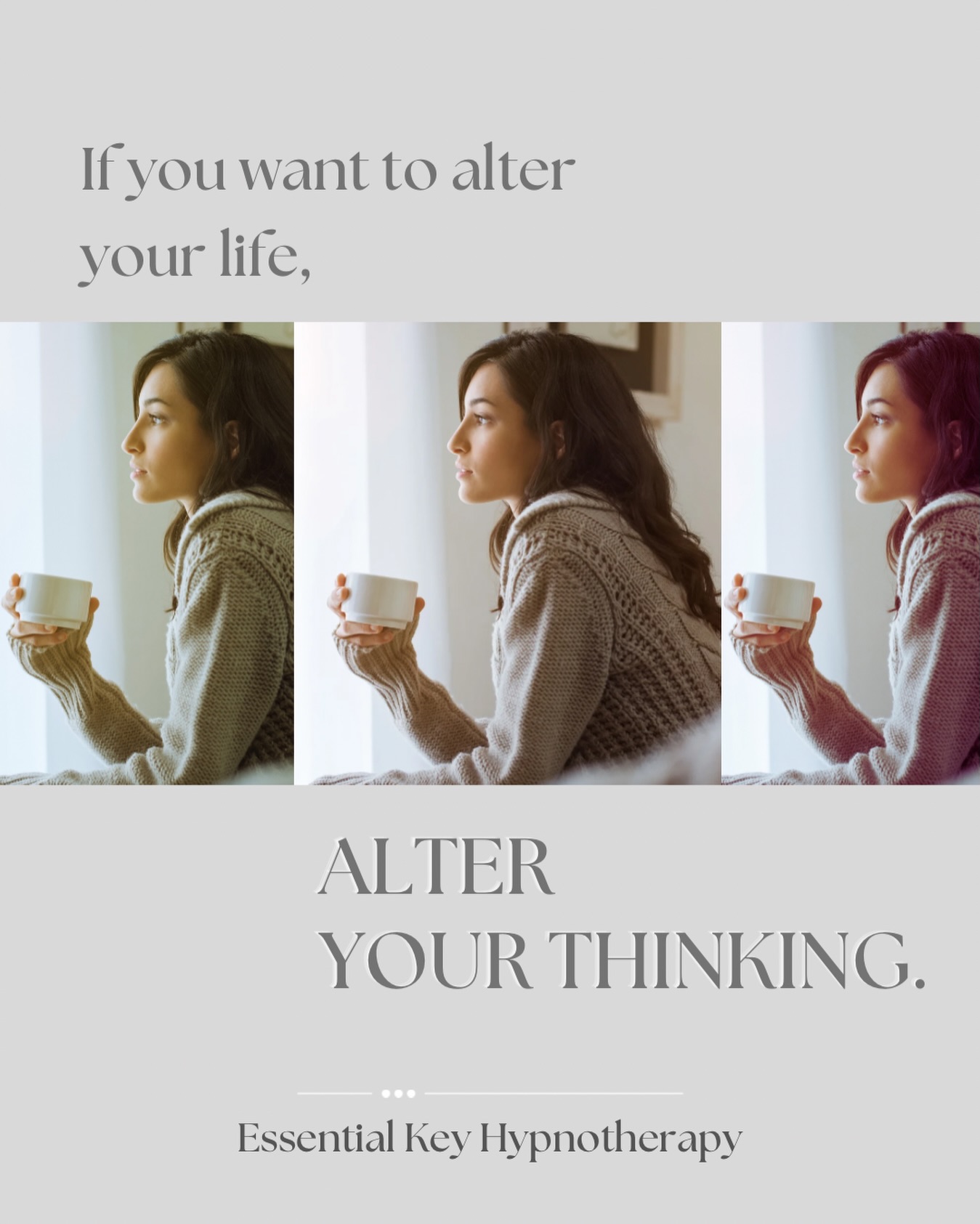 If you want to alter your life, alter your thinking.
Not in a “force it” way. Not in a “fake positive affirmations on repeat” way. More like a gentle but powerful shift in what your mind keeps looping when no one is watching.
Our thoughts quietly shape our choices.
⬇️
Our choices shape our habits.
⬇️
And before you know it, those habits start running the show.
The good news is this means change does not have to be loud or dramatic. Sometimes it starts with noticing one familiar thought and deciding it no longer gets to drive.
When our thinking changes, our nervous system softens, and our reactions slow down. New options suddenly feel possible instead of overwhelming. That is where real change lives.
You just need to give your mind a new direction to follow. And yes, that part is absolutely trainable. 😉