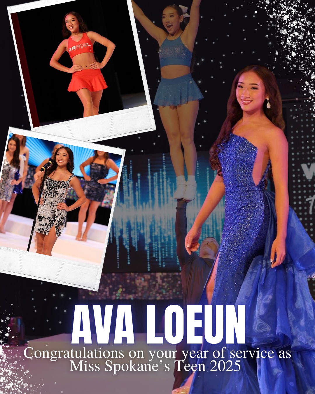 Thank you Miss Spokane’s Teen 2025, Ava Loeun on your year of service and honoring our current @missamericawa and former Miss Spokane 2025, Amber Pike! A new Miss and Teen will be crowned today at the Bing Crosby Theater! Check out their Facebook page to watch the live stream at 2pm pst! Facebook.com/missspokane
.
#missamerica #misswashington #missspokane