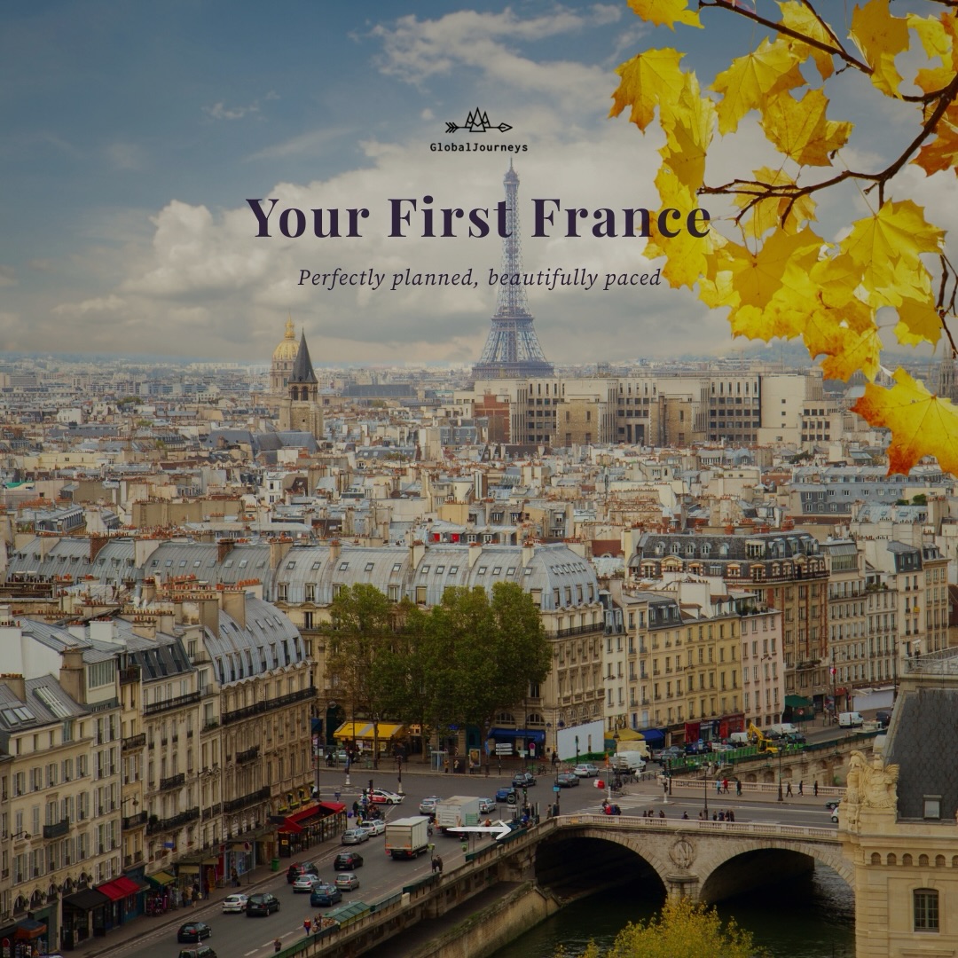 Your first France should feel seamless.
Not rushed. Not overwhelming.
Paris for culture.
Champagne for refinement.
Provence for charm.
The Riviera for light.
Thoughtfully paced. Beautifully designed.
#GlobalJourneys #FranceItinerary #LuxuryTravel #BespokeTravel #EuropeanJourneys