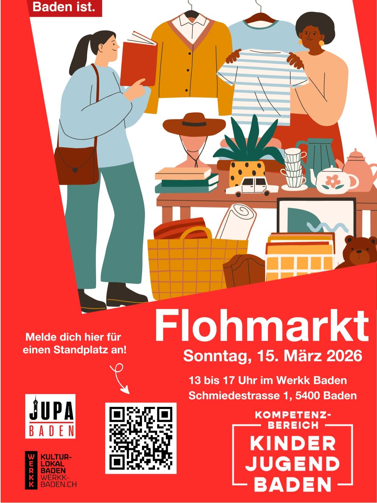 Sei dabei und melde dich an für einen Stand!
Oder komm vorbei und entdecke neue Schätze! 👟🧢🩳🛍️