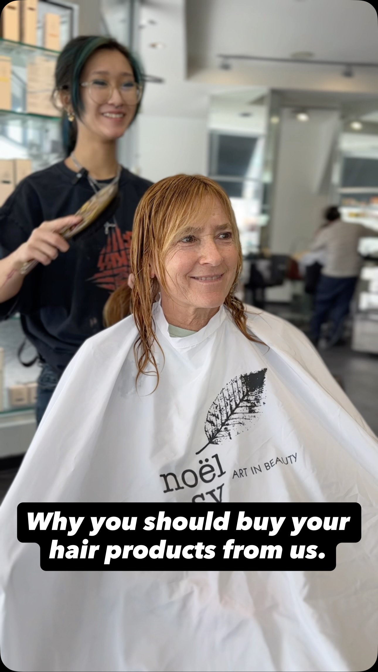 You can buy hair products anywhere… but here’s why buying from Noël Sy matters:
• You support a small, local business
• You help fund our continuing education (so we keep getting better for you)
• We know your hair better than anyone
• We have a real relationship with your hair and carry exactly what it needs
• No shipping, no waiting, you walk out with product in hand
• You directly support your favorite hairdresser
We guarantee the authenticity of every product we sell.
It’s more than shampoo. It’s community. 🤍
👉 Would you rather buy from your stylist who knows your hair? or a big retailer that doesn’t?