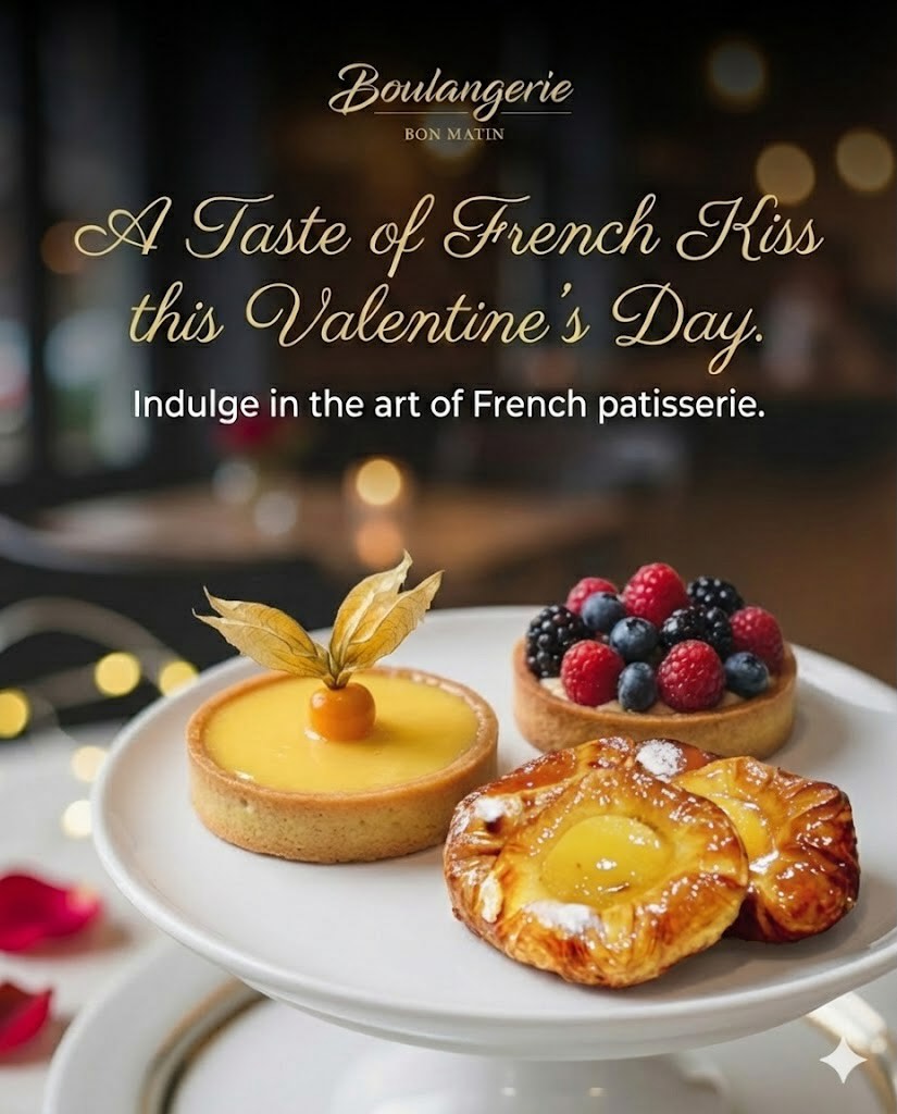 A Taste of French Kiss this Valentine’s Day. 🌹
Indulge in the art of romance at Boulangerie Bon Matin. This season of love, we’re bringing you the authentic taste of homemade French pastries with a warm Mediterranean soul.
Whether you’re treating a special someone to our delicate fruit tarts, sharing a rich velvety cake, or enjoying a quiet moment with our locally roasted artisanal coffee, we have the perfect sweet gesture for everyone.
Love has no limits here—discover our wide range of delicious Vegan and Halal-certified options, crafted to be enjoyed by all.
📍 Find your nearest sweet escape in the heart of London:
• City North - N4 3FP
• Tollington Park - N4 3AJ
• Hampstead - NW3 1HJ
• Ballards Lane - N3 1XP
Swipe through to explore our Valentine’s specials. Share something sweet with your sweet today! Let us know in the comments who you are bringing for a treat. 👇
#BoulangerieBonMatin #ATasteOfFrenchKiss #ValentinesDayLondon #FrenchPatisserie #LondonCafes CityNorth Hampstead TollingtonPark BallardsLane VeganLondon HalalLondon HandcraftedWithLove